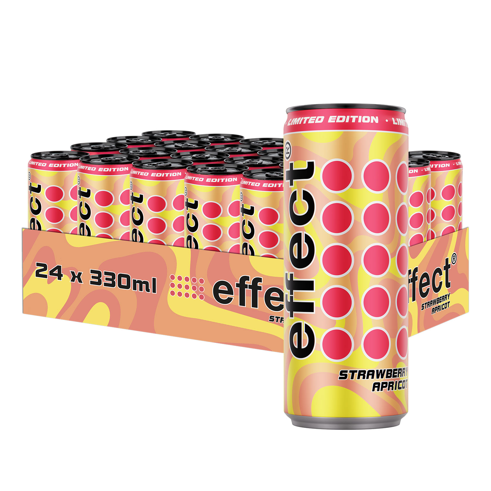 Effect Energy Drink Aprikose Erdbeere 0,33 Liter Dose, 24er Pack - Bild 1