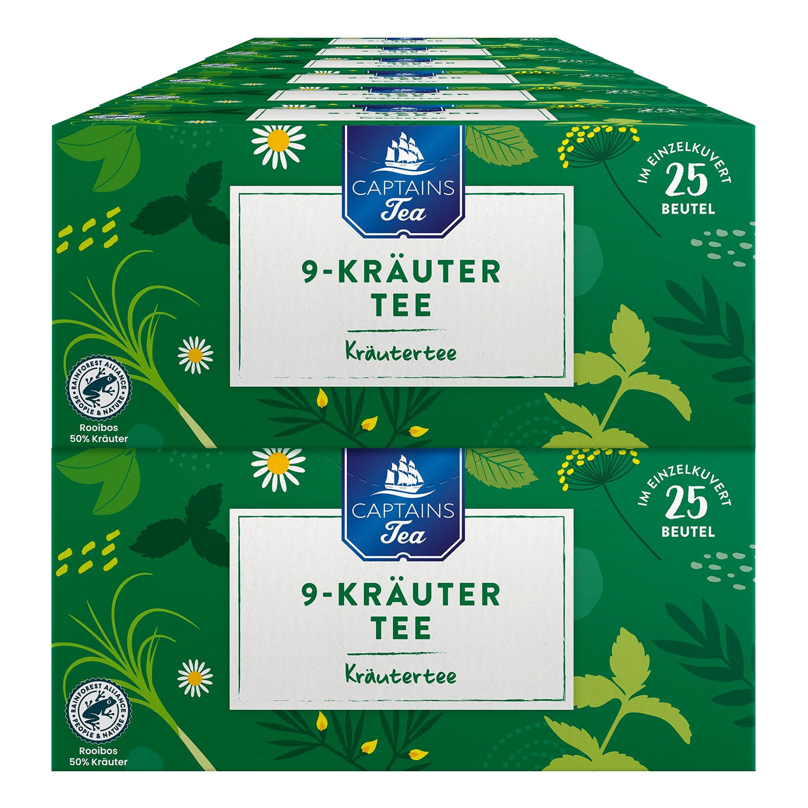 Captains Tea 9 Kr&auml;uter Tee 50 g, 12er Pack - Bild 1