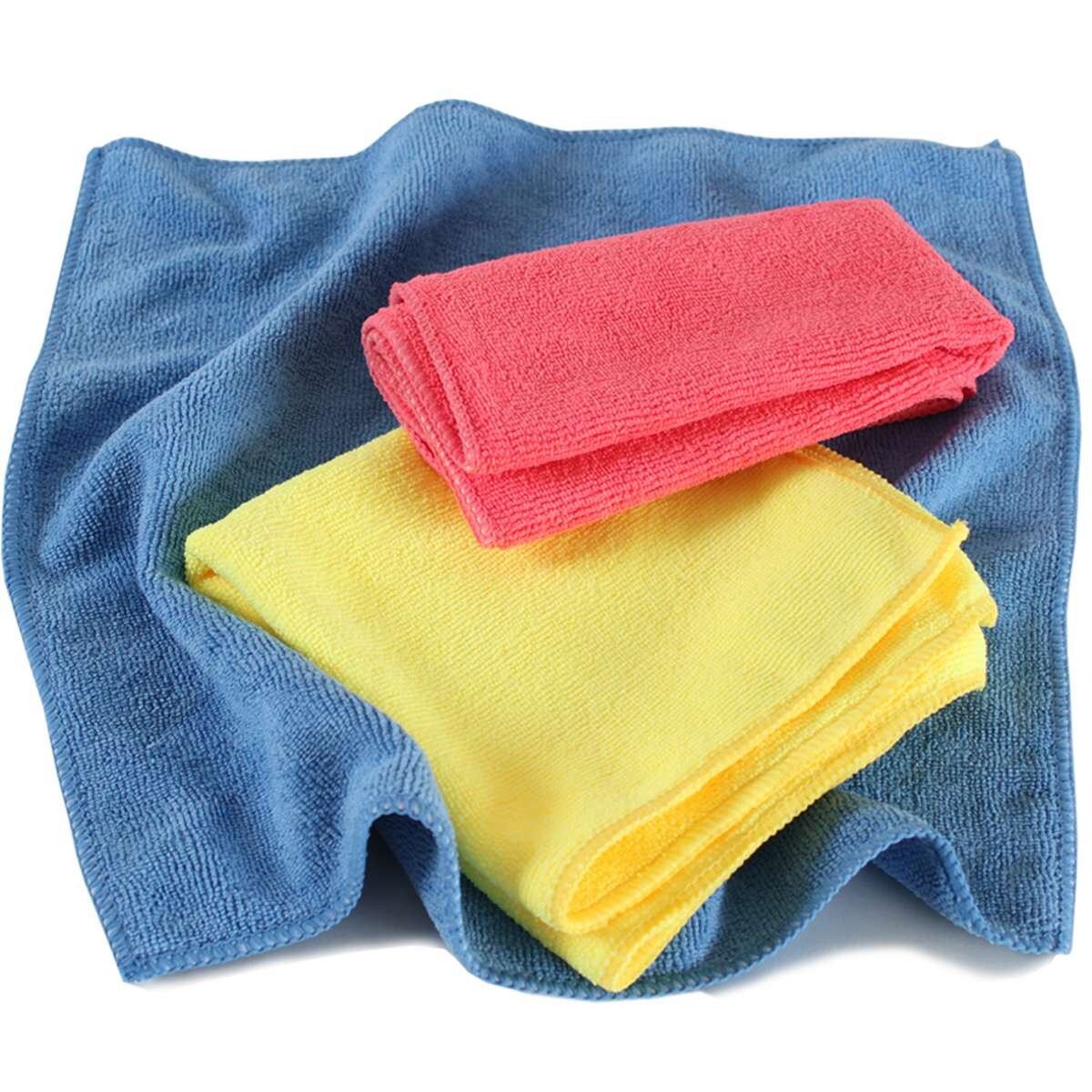 tectake® 1000er Set Mikrofasertücher, für gründliche und streifenfreie Reinigung, langlebig dank vernähtem Rand, 35 x 35 cm | 04260182875568