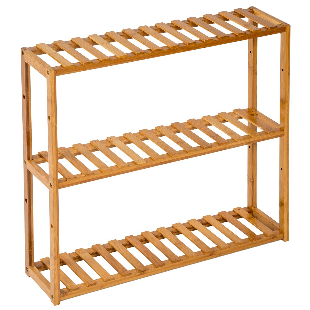 tectake® Badregal, aus Bambus, Höhe wählbar, 60 x 15 x 54,5 cm | 04260435991496