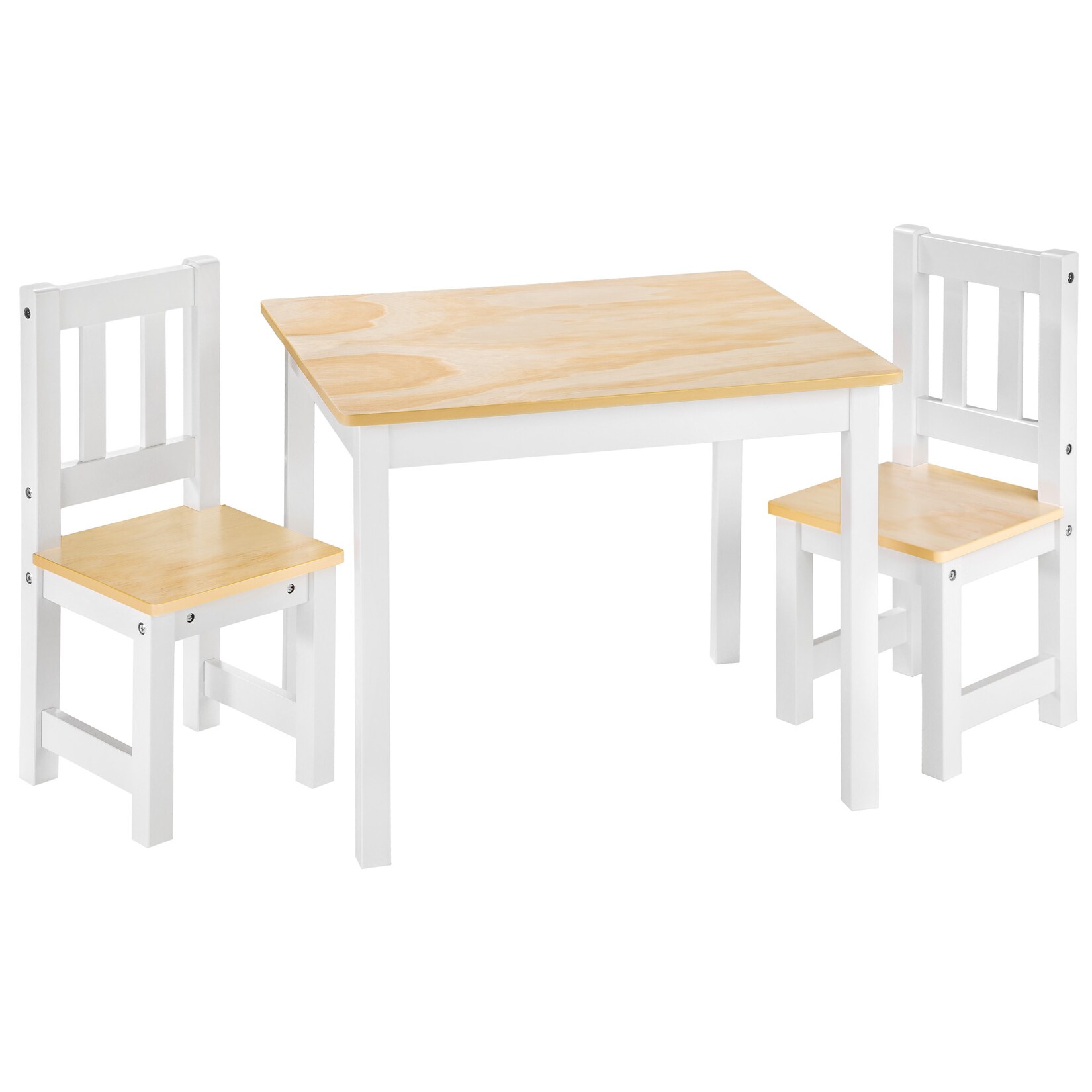 tectake® Sitzgruppe, 3-teilig aus Kiefernholz, stabil und pflegeleicht, schneller und leichter Aufbau | 04260490488238