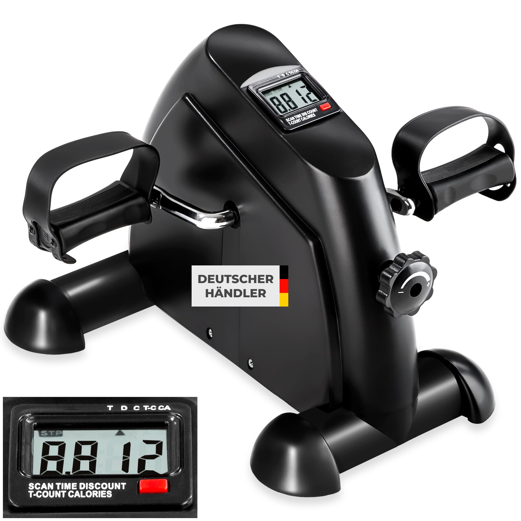 tectake&reg; Mini Bike, F&uuml;r Beine und Arme, einstellbarer Widerstand, leicht und platzsparend, inklusive Trainingscomputer - Bild 1