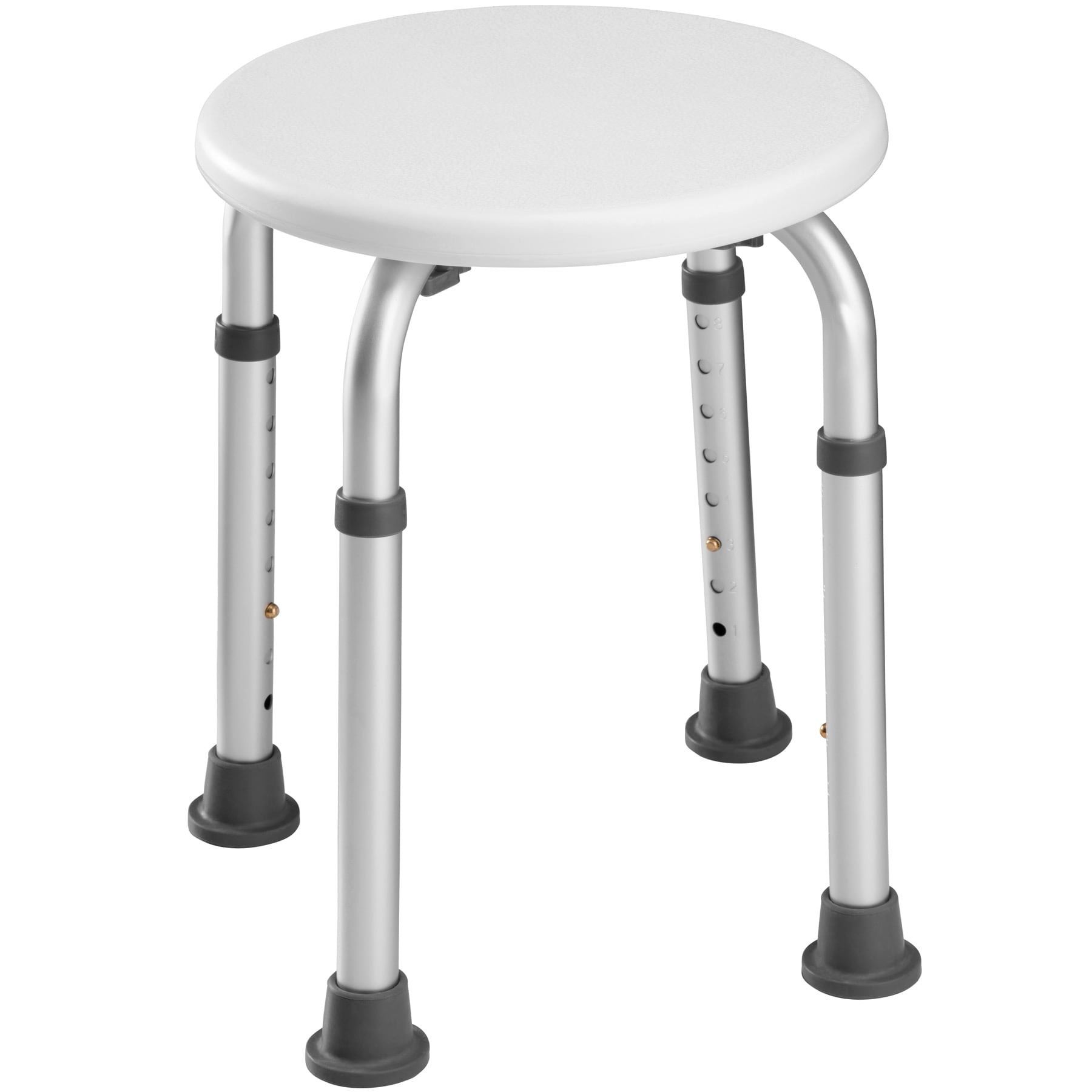 tectake&reg; Aluminium Duschhocker, mit Teleskopbeinen, rutschfeste Gummif&uuml;&szlig;e, 31 x 36 - 54 cm - Bild 1