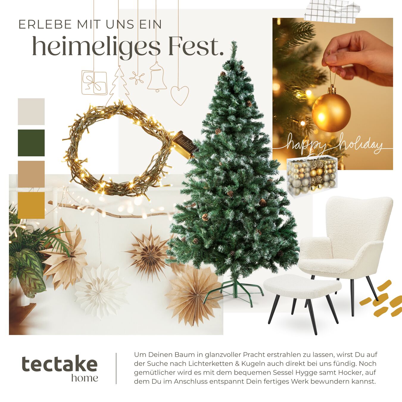 tectake Weihnachtsbaum, 180 cm, knstlich mit Zapfen, formbar mit viel  Volumen, inklusive Metallstnder mit Kunststoffkappen online kaufen bei  Netto
