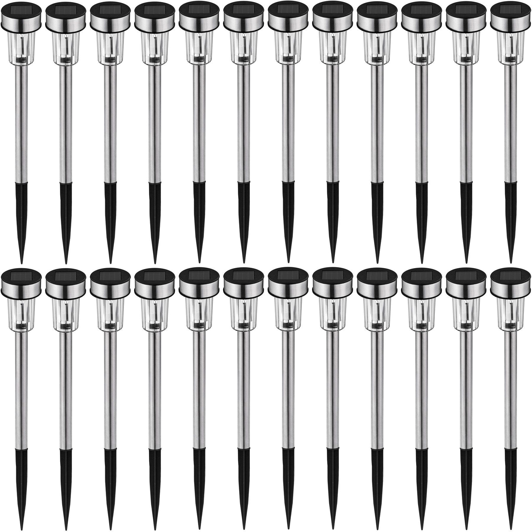 tectake&reg; 24-er Set LED-Solarlampen, bunt, mit Erdspie&szlig;, 4,7 x 37 cm - Bild 1