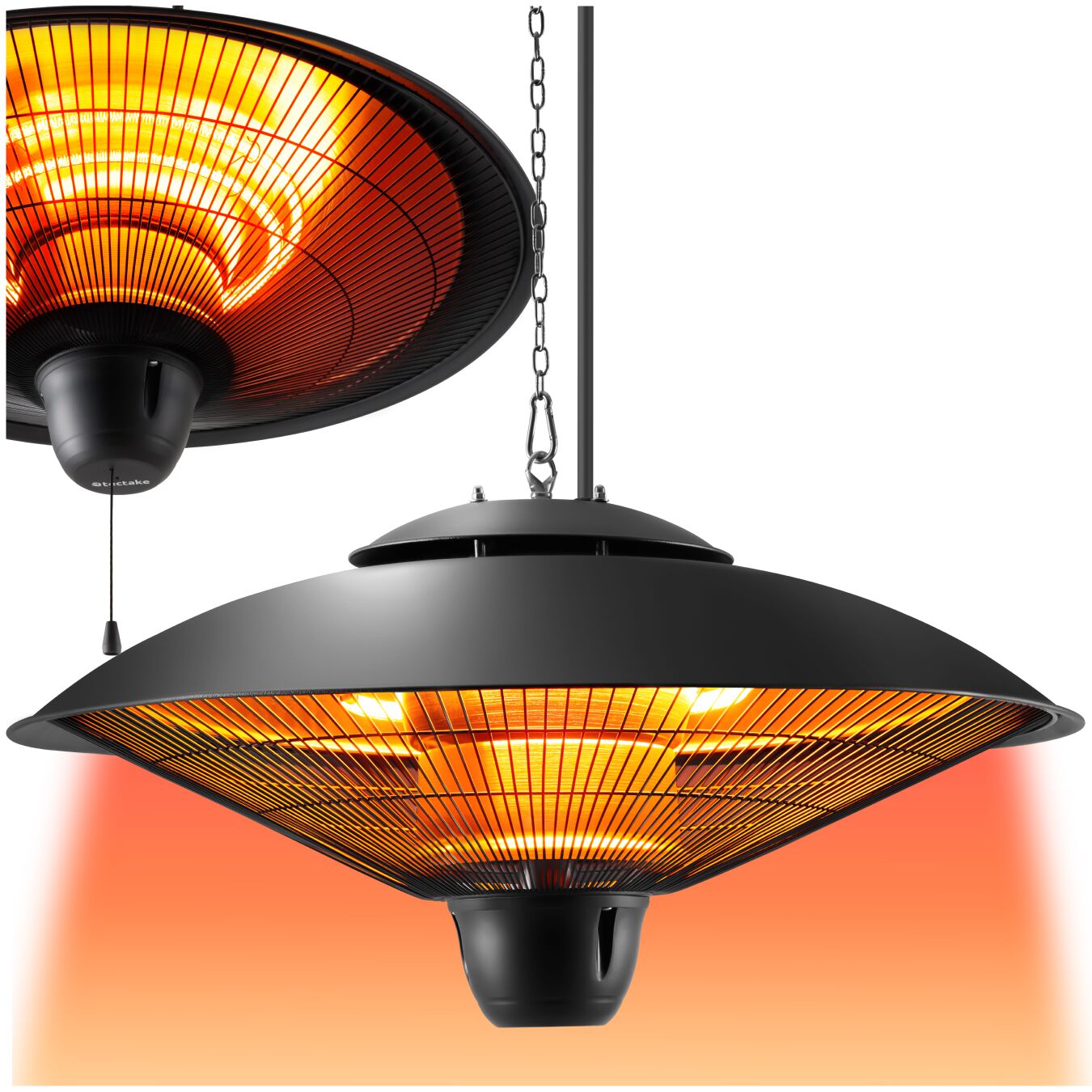 tectake&reg; Infrarotheizstrahler, 2 Leistungsstufen, 1250 und 2500 W, Aluminiumgeh&auml;use, einfache Montage, 58 x 58 x 32 cm - Bild 1