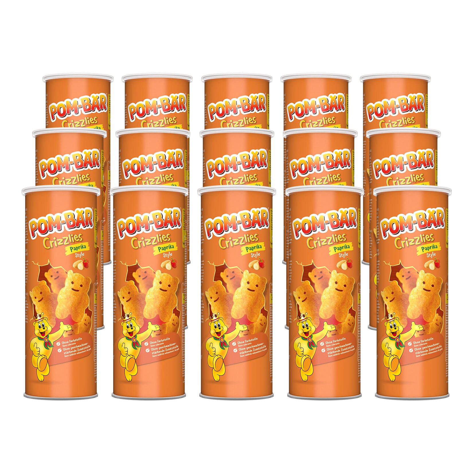 Pom Bär Crizzlies Paprika 150 g, 15er Pack