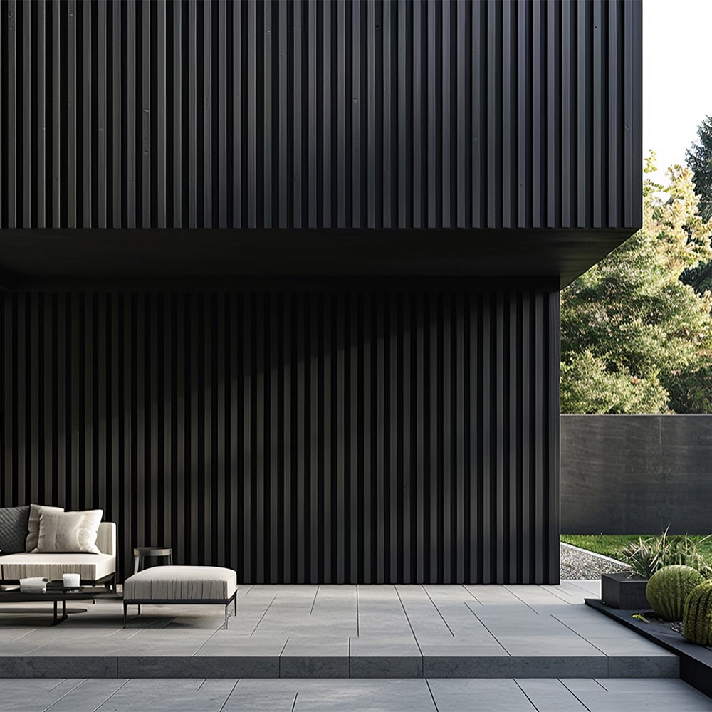 WPC Fassadenverkleidung DUVAR - Anthrazit, 10m&sup2; - Bild 1