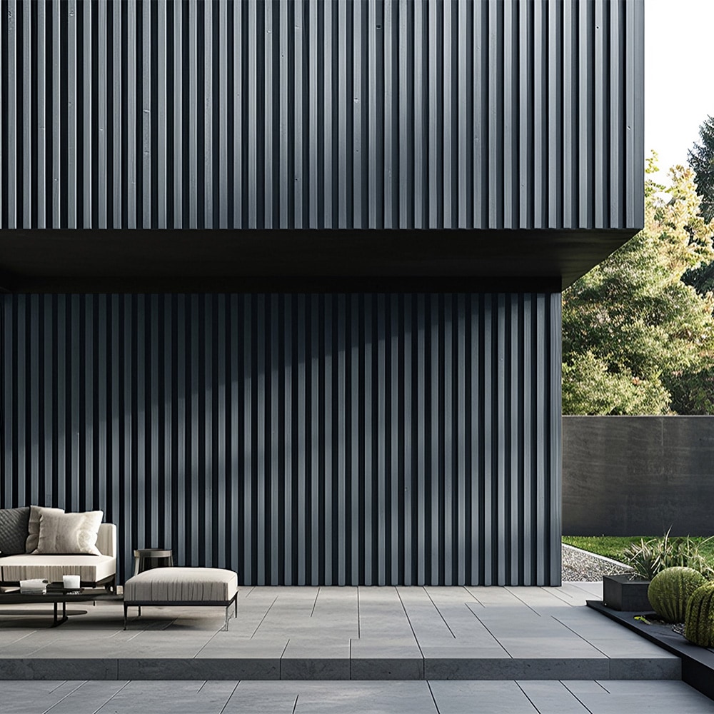 WPC Fassadenverkleidung DUVAR - Hellgrau, 2m&sup2; - Bild 1