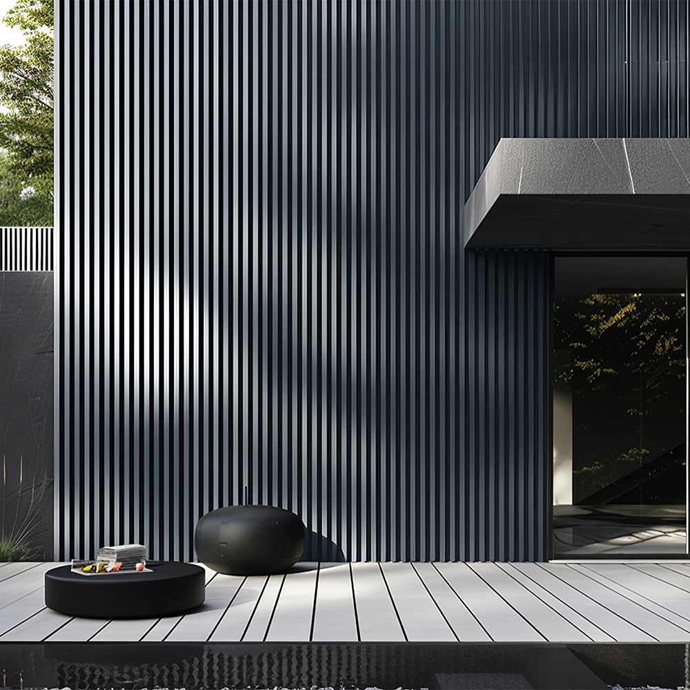 WPC Fassadenverkleidung DUVAR - Hellgrau, 10m&sup2; - Bild 1