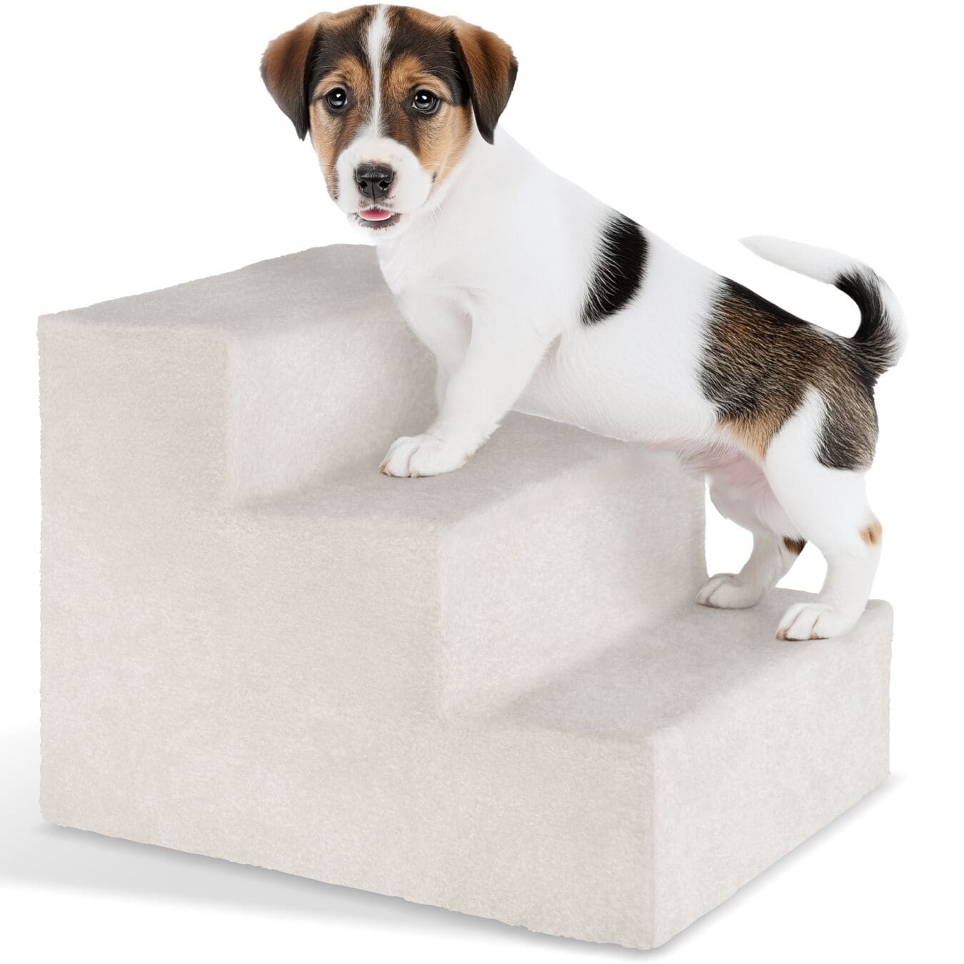 tectake&reg; Haustiertreppe, f&uuml;r Hunde und Katzen, Belastbarkeit 50 kg, pflegeleicht, 37 x 45 x 34,5 cm - Bild 1