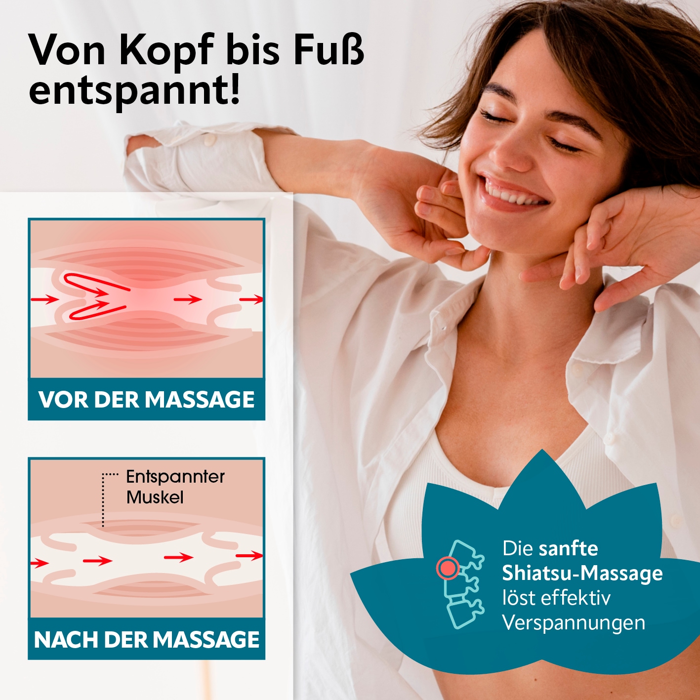 VITALmaxx Shiatsu-Massagegert Nacken & Schulter online kaufen bei Netto