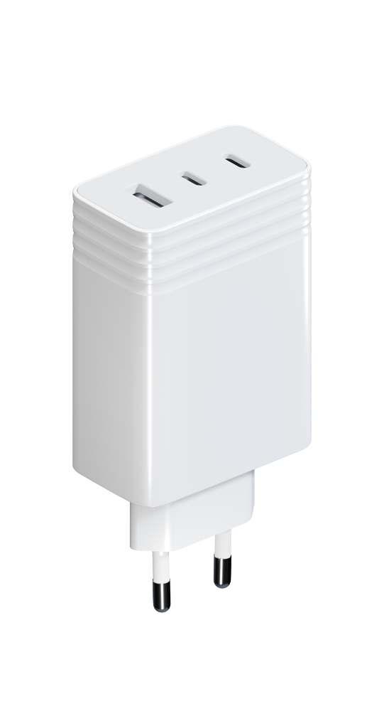 SoluM Fast Charging 65W 3port 2USB-C 1USB-A Wei&szlig; - Bild 1