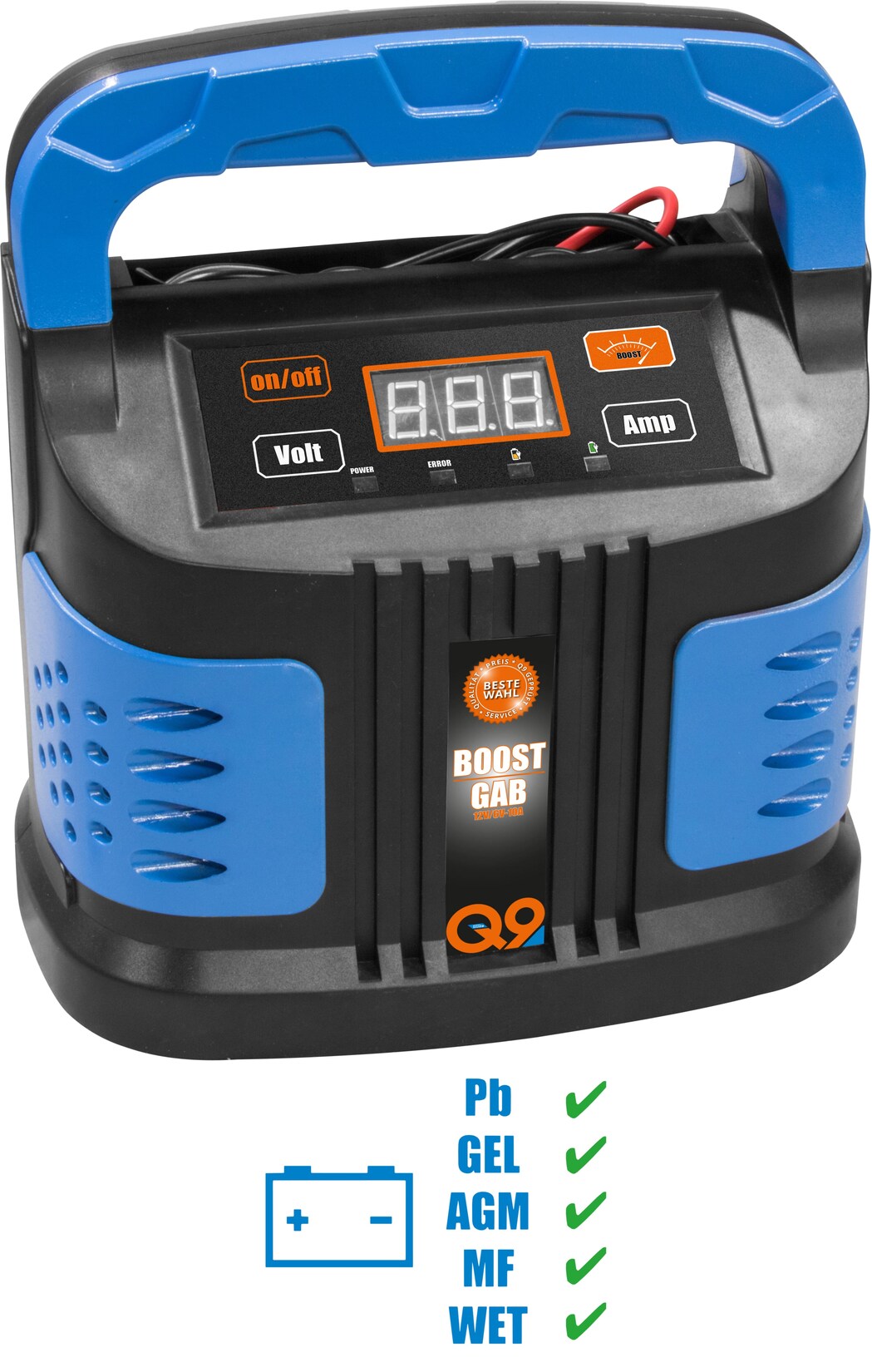 Güde Automatik Batterielader GAB 12V/6V-10A-BOOST | 04015671810700