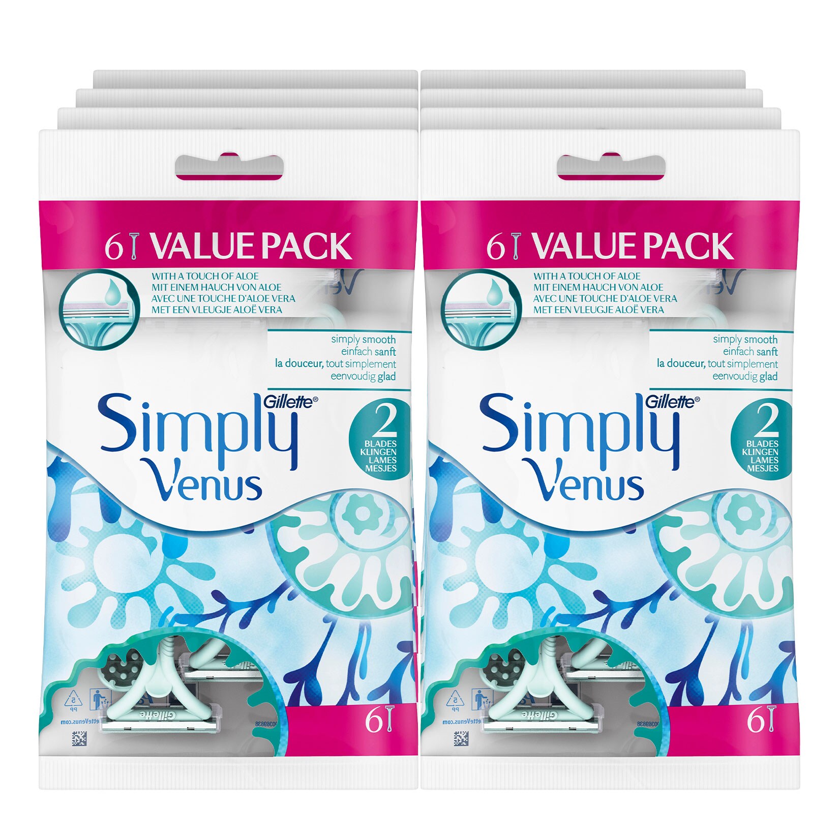 Gillette Einwegrasierer Simply Venus 6 ST, 8er Pack - Bild 1