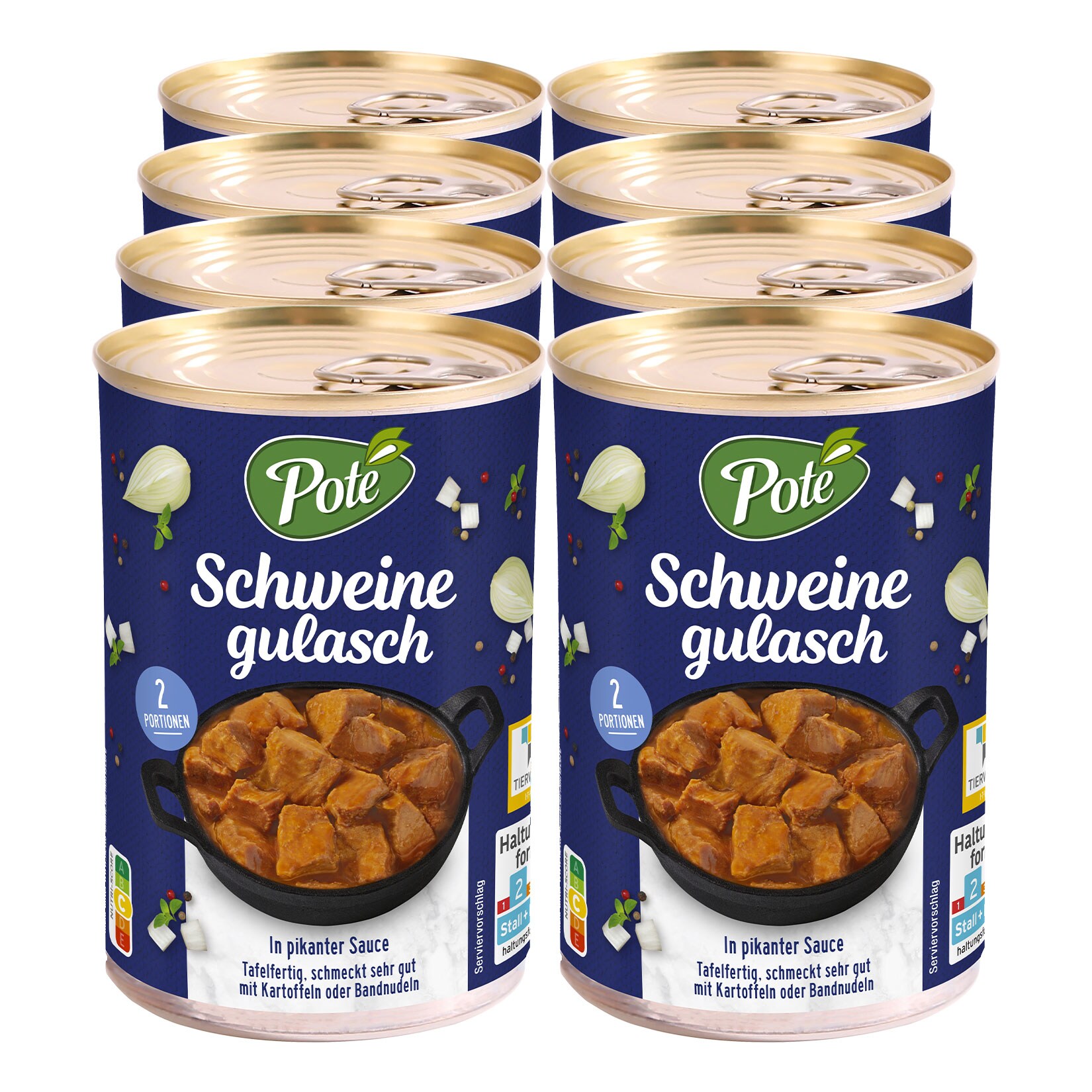Pote Schweinegulasch 400 g, 6er Pack - Bild 1