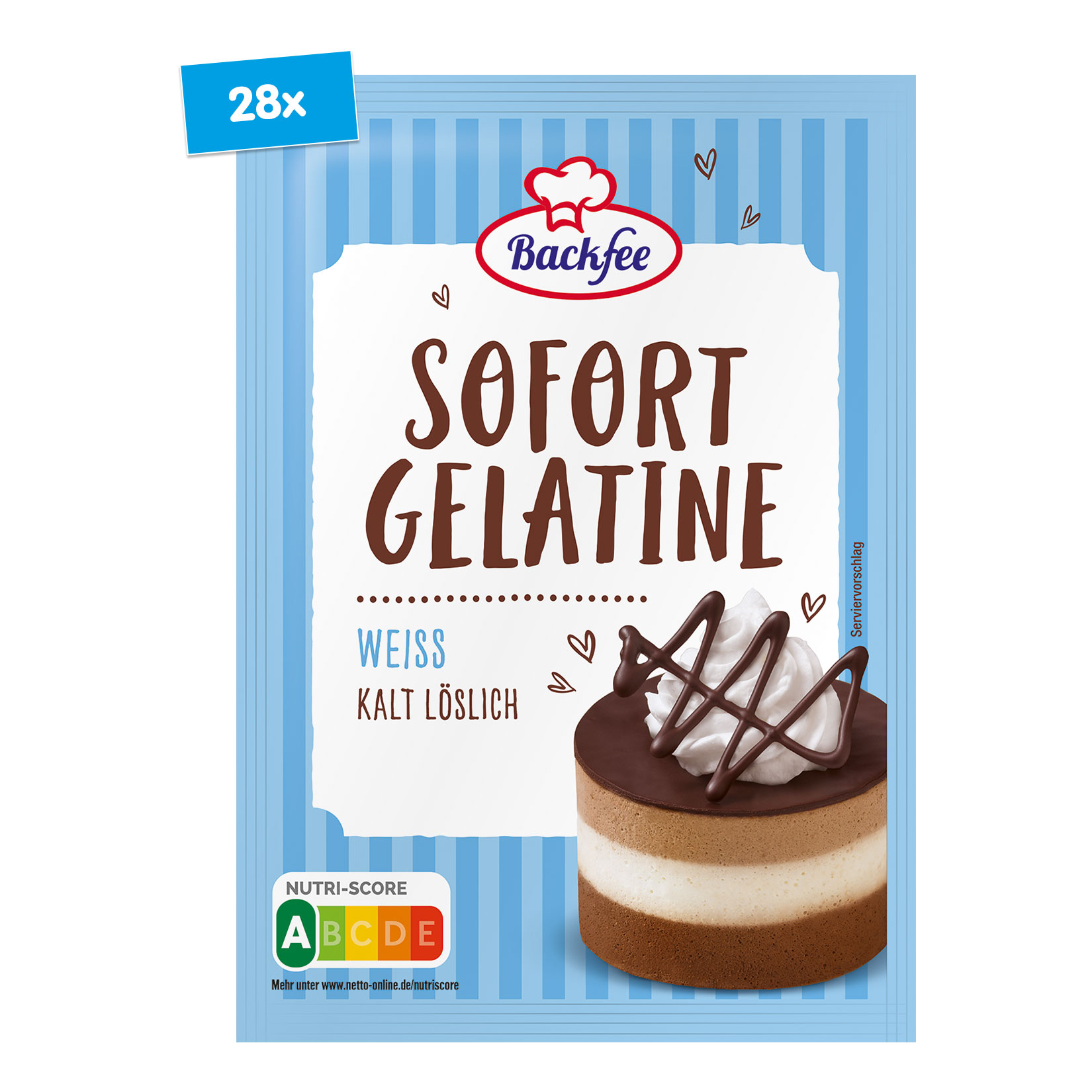 Backfee Sofort Gelatine 30 g, 28er Pack - Bild 1