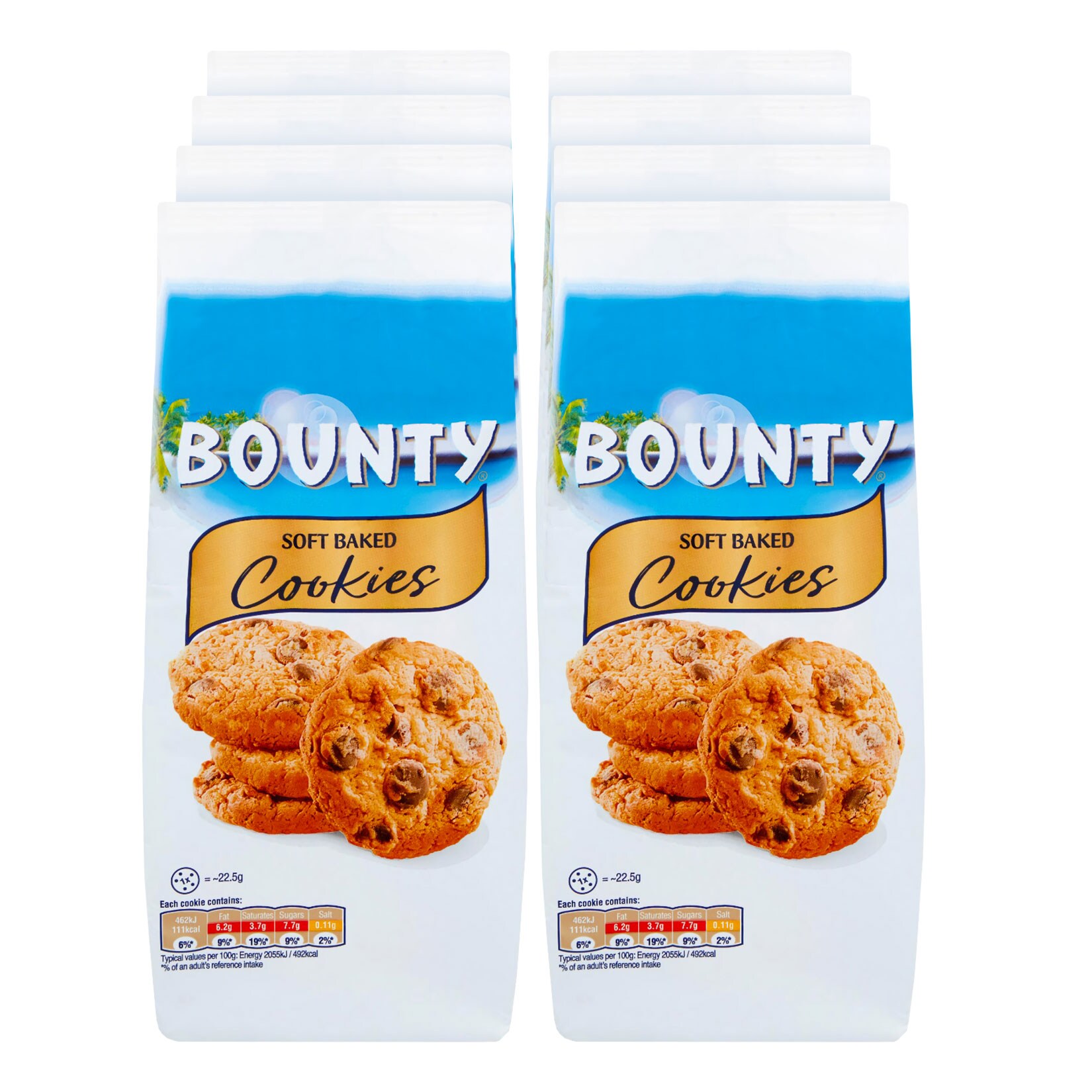 Bounty Cookies 180g, 8er Pack