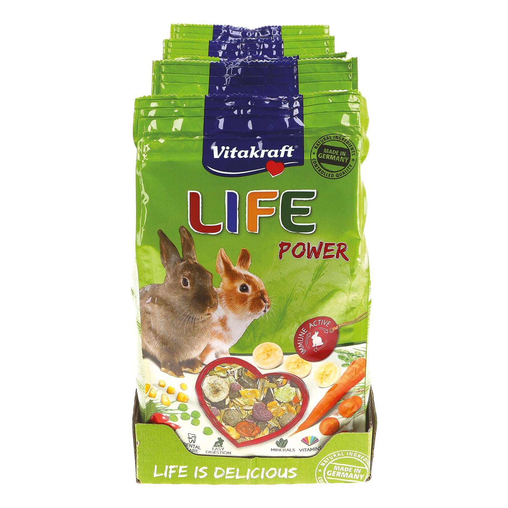 Vitakraft Life Power Zwergkaninchen 600g, 5er Pack - Bild 1