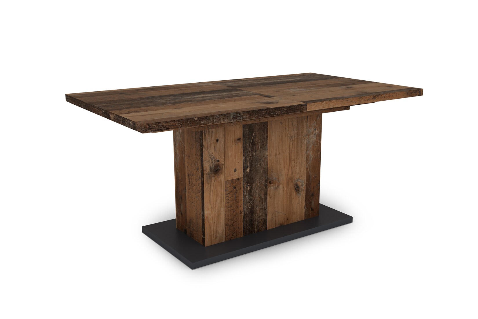 byLIVING Esstisch ATHEN, Breite 160 cm, mit Auszug 200 cm, Old Wood/anthrazit | 04251942207095