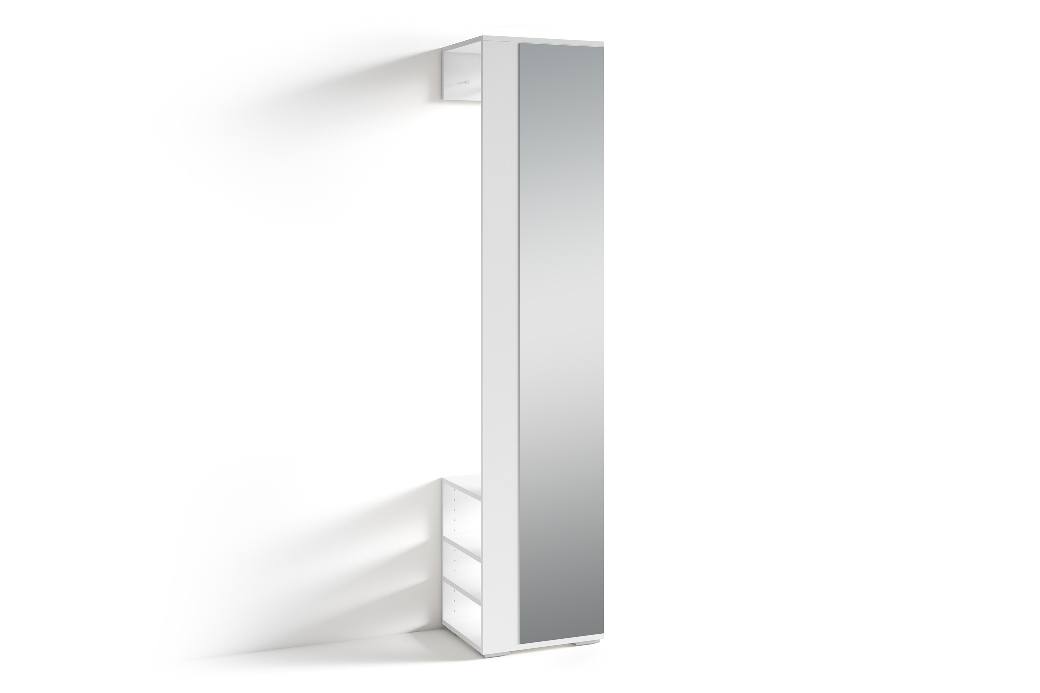 byLIVING Garderobe BEN, Breite 40 cm, wei&szlig;, mit Kleiderstange und Ablage - Bild 1