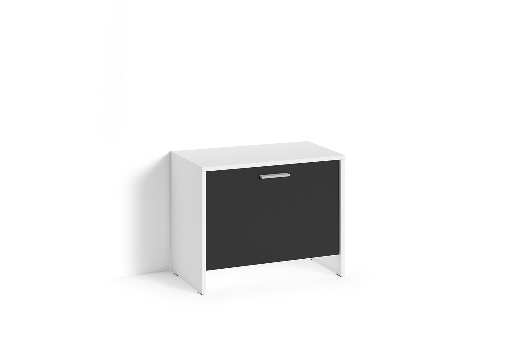 byLIVING Sitzbank BEN, Breite 60 cm, weiß/schwarz, mit Klappe und Einlegeboden | 04251942212730
