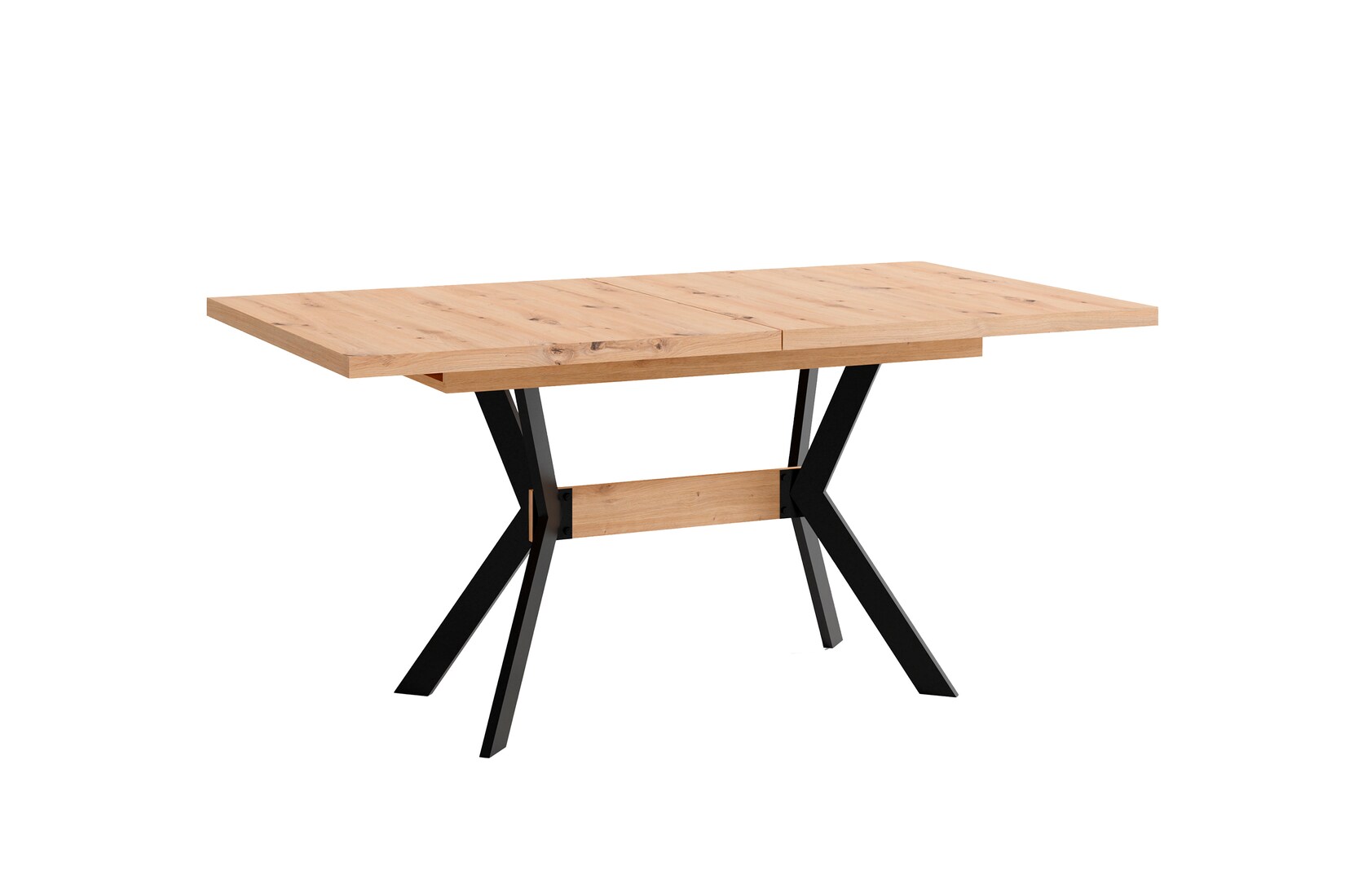 byLIVING Esstisch BREMEN, Breite 160 cm, Auszug 200 cm, Artisan Eiche/schwarz | 04251942246148