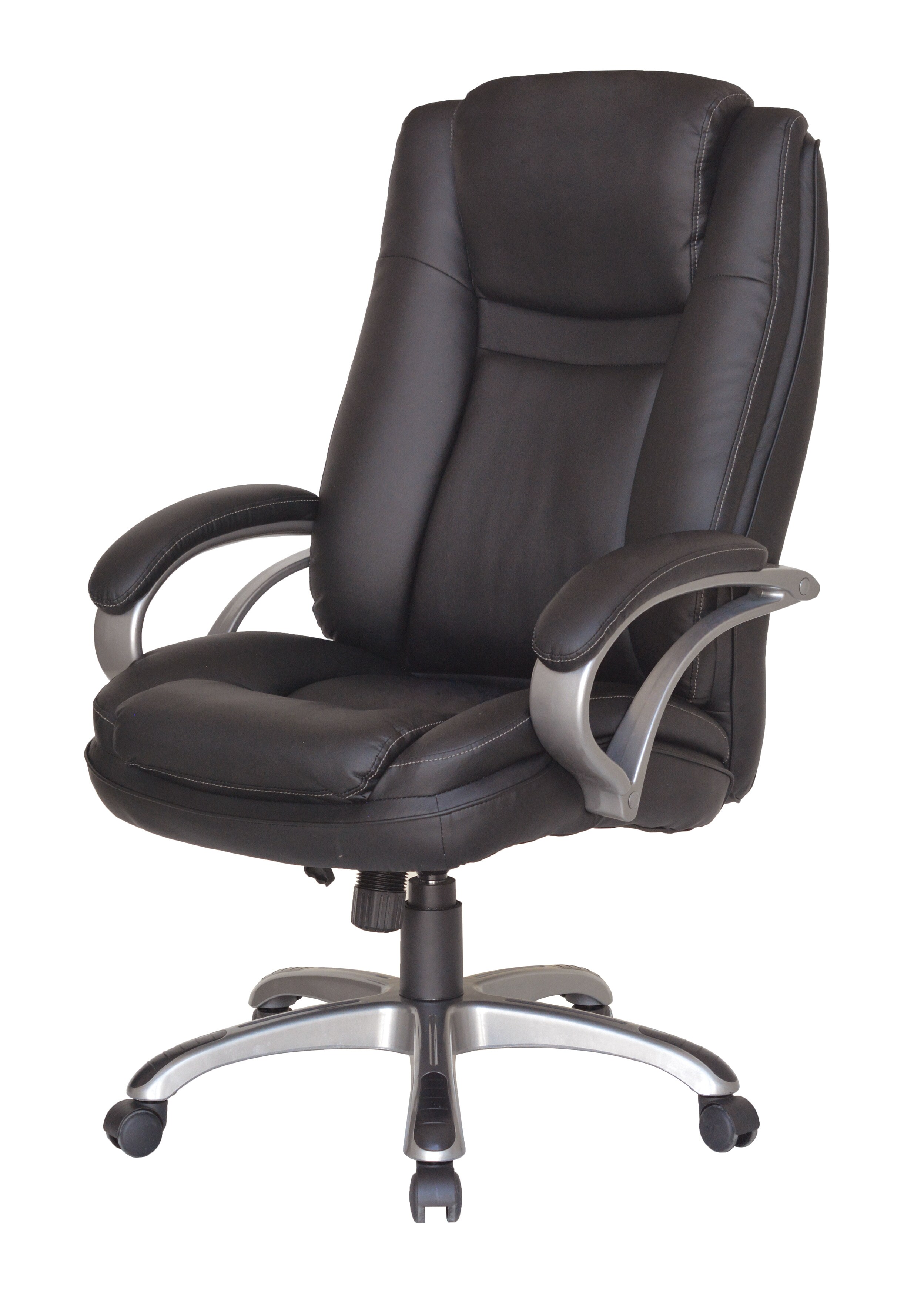 byLIVING B&uuml;rostuhl BRUNO-XXL, Kunstleder schwarz, Gestell Kunststoff grau - Bild 1