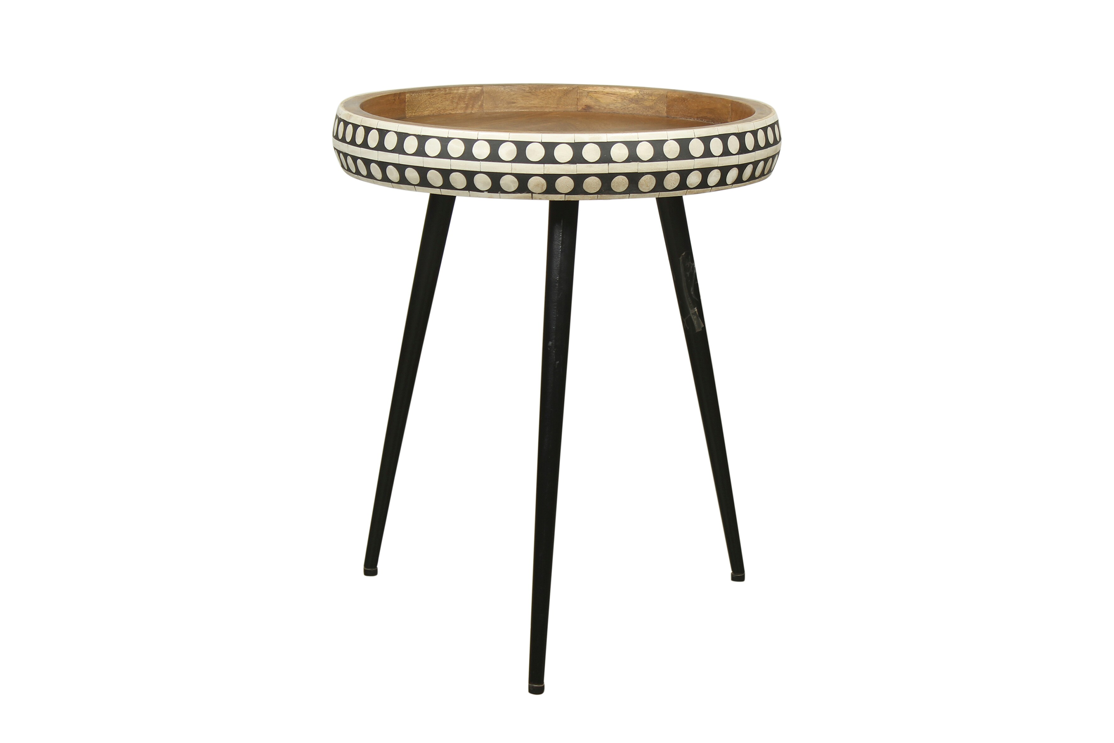 byLIVING Beistelltisch JANA, Breite 35 cm, Mangoholz natur/schwarz - Bild 1