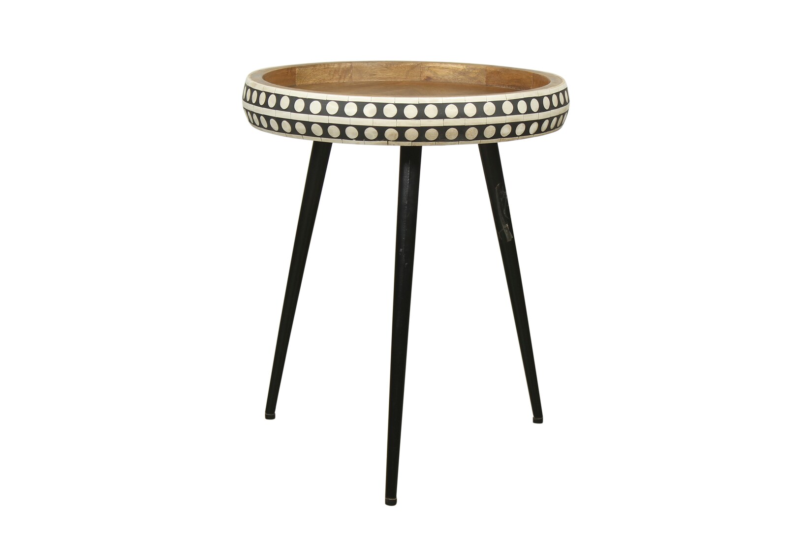 byLIVING Beistelltisch JANA, Breite 35 cm, Mangoholz natur/schwarz | 04251942211931
