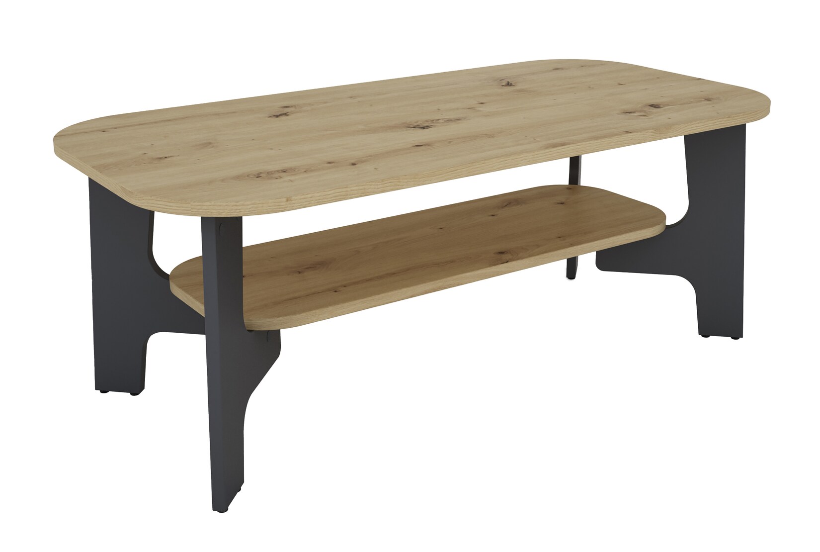 byLIVING Couchtisch JONNY, Breite 110 cm, Artisan Eiche (Eiche-Optik)/anthrazit | 04251942230901