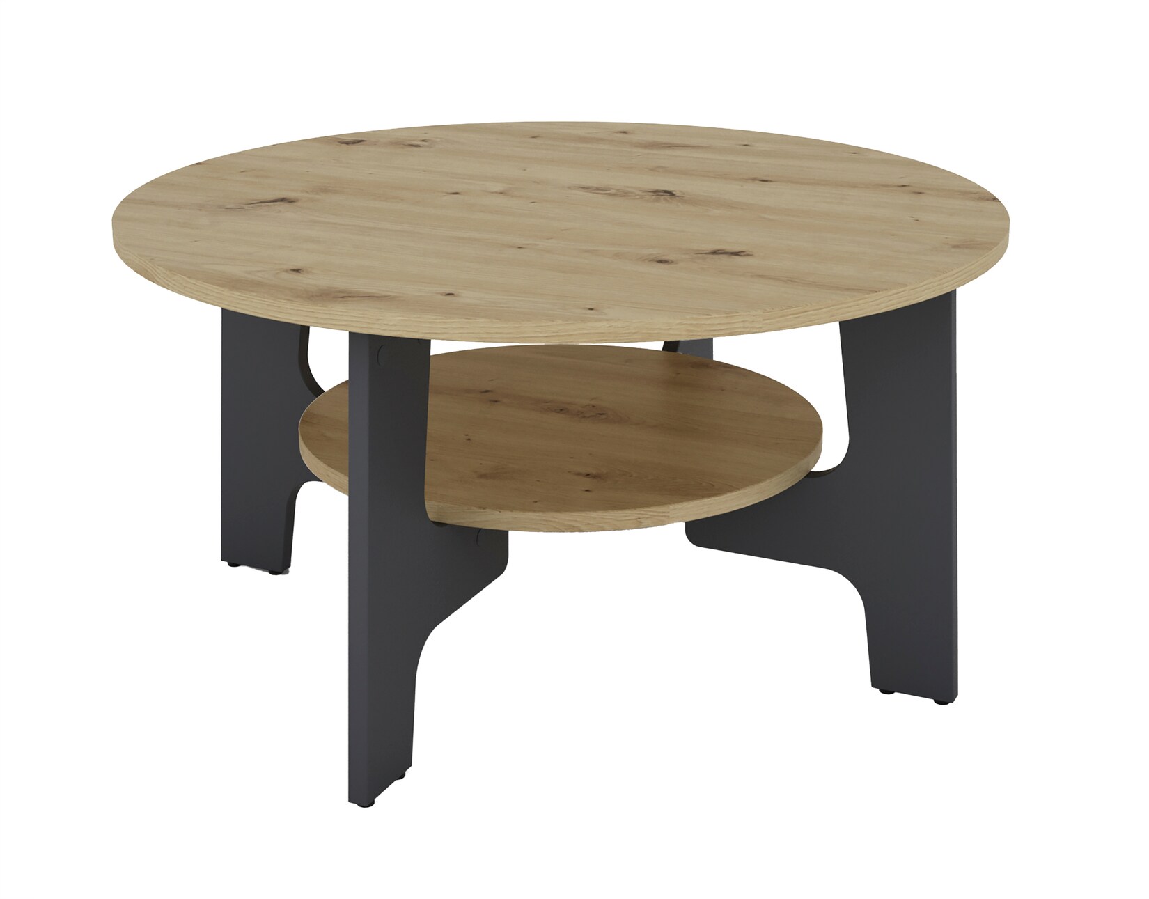 byLIVING Couchtisch JONNY, Breite 80 cm, Artisan Eiche (Eiche-Optik)/anthrazit | 04251942244731