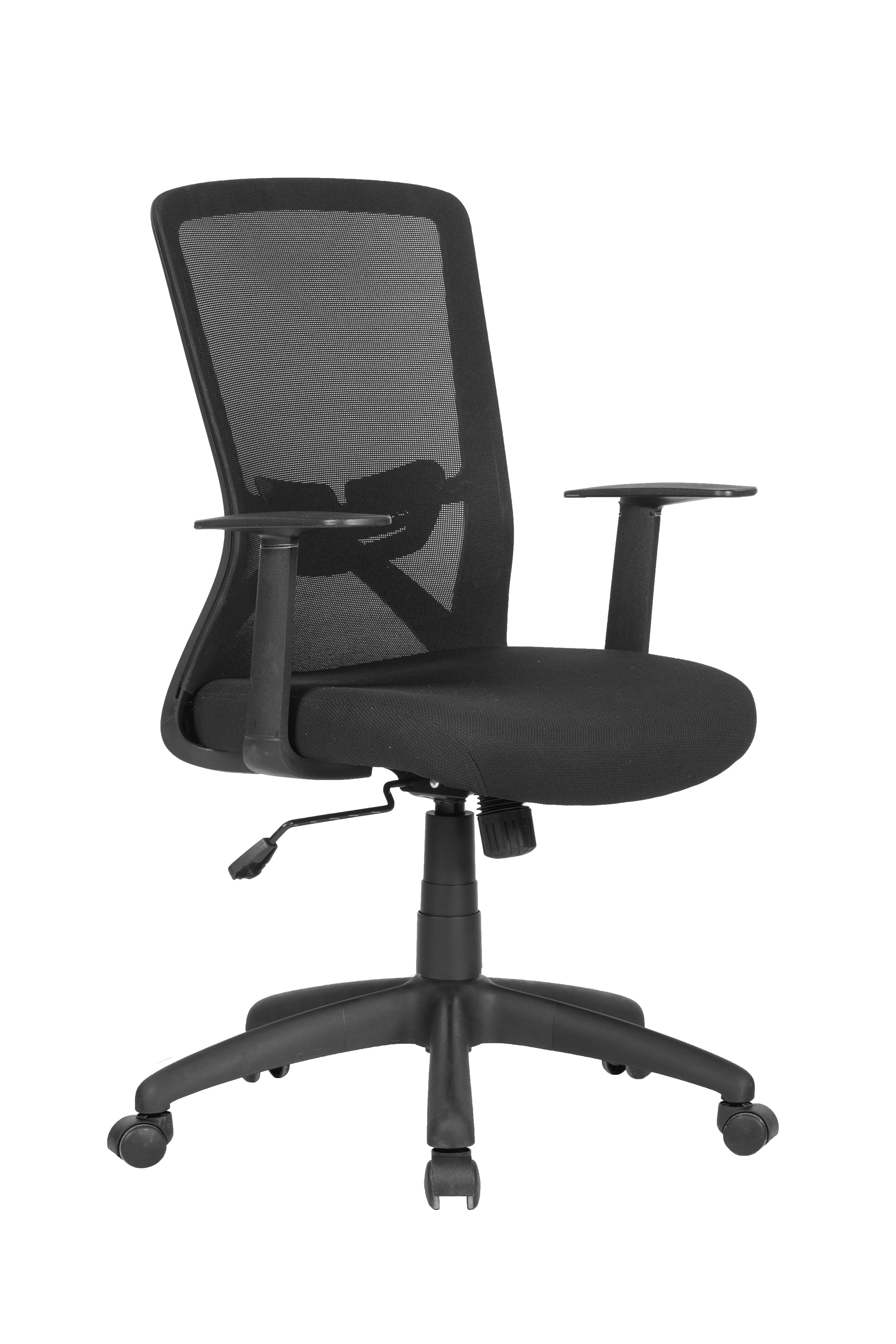 byLIVING B&uuml;rostuhl LONG, Webstoffbezug schwarz, Kunststoff schwarz - Bild 1