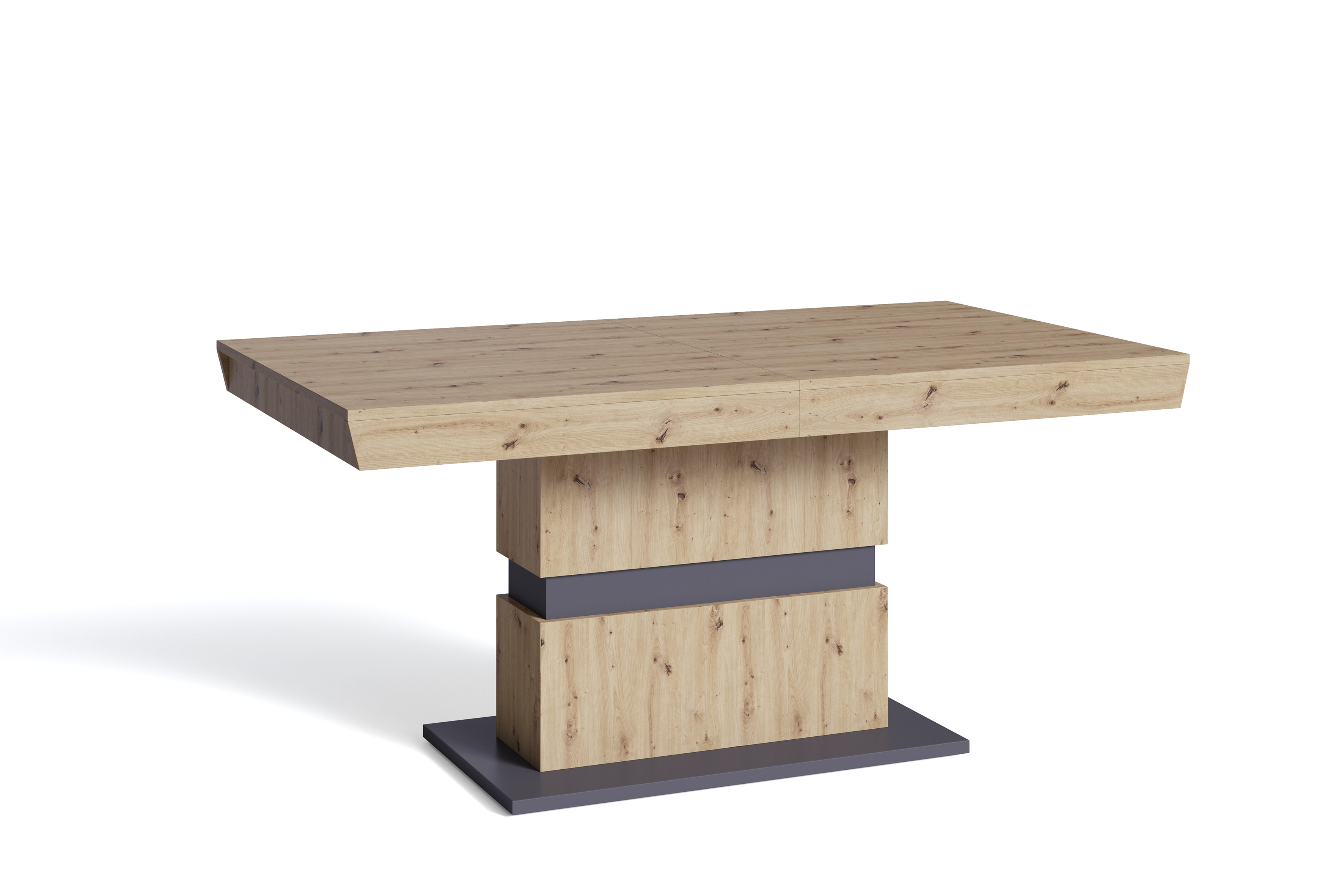 byLIVING Esstisch MATTHEW, Breite 160 cm, Auszug 215 cm, Artisan Eiche/grau - Bild 1