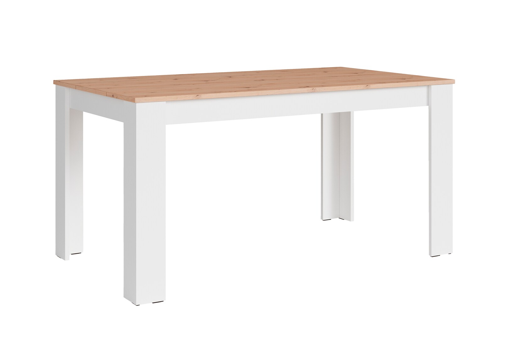 byLIVING Esstisch NORI, Breite 160 cm, weiß/Artisan Eiche (Eiche-Optik) | 04251942255638