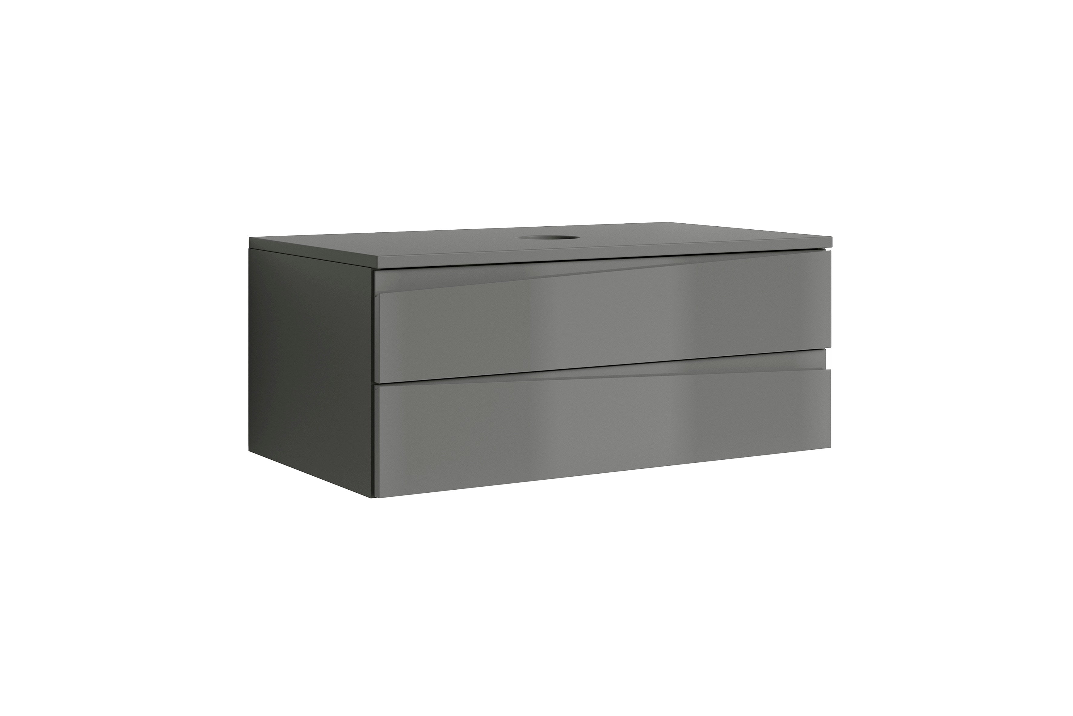 byLIVING Waschtisch SHAPE, Breite 80 cm, anthrazit, moderne Griffleiste - Bild 1