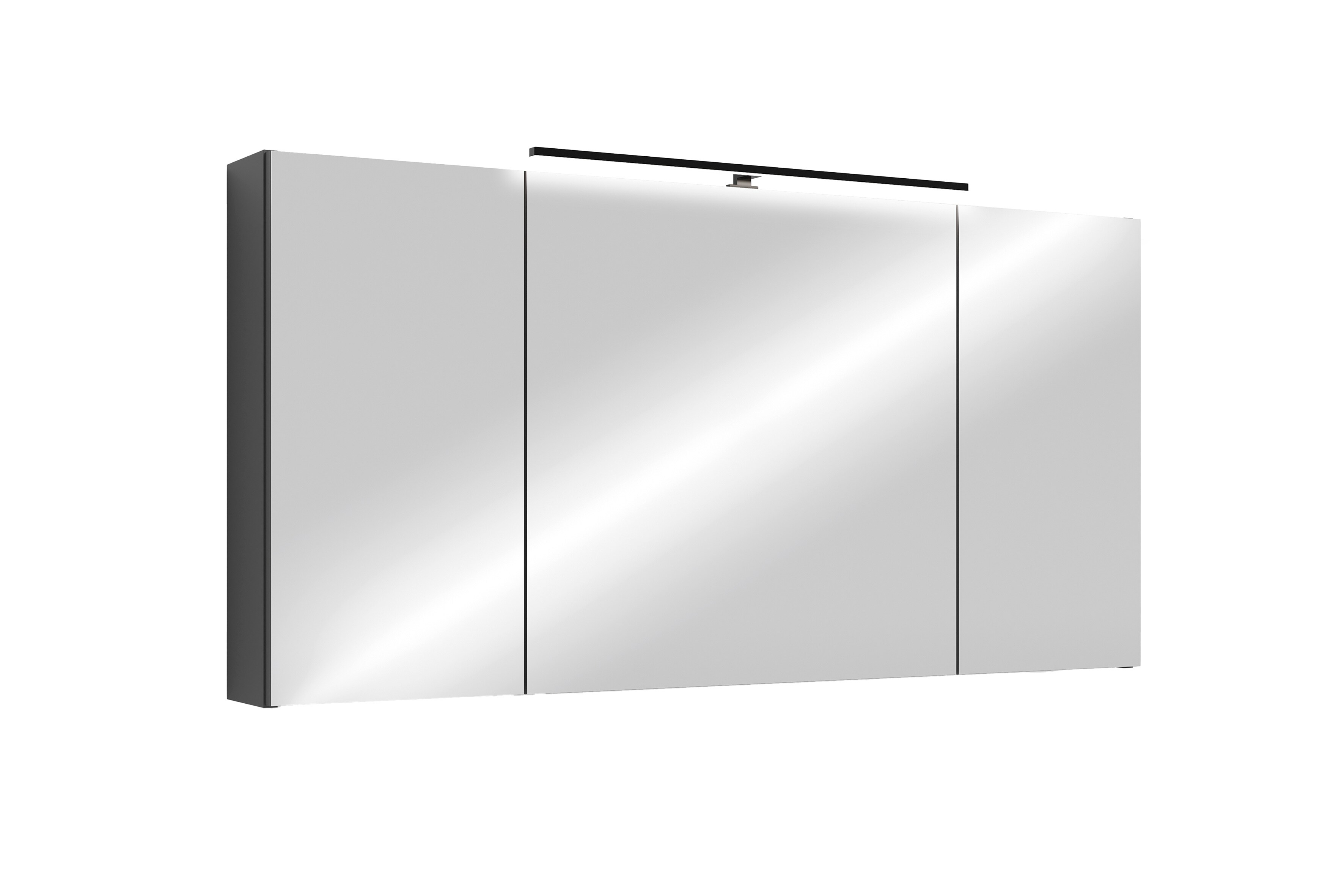 byLIVING Spiegelschrank SPREE, Breite 120 cm, anthrazit, LED Beleuchtung - Bild 1