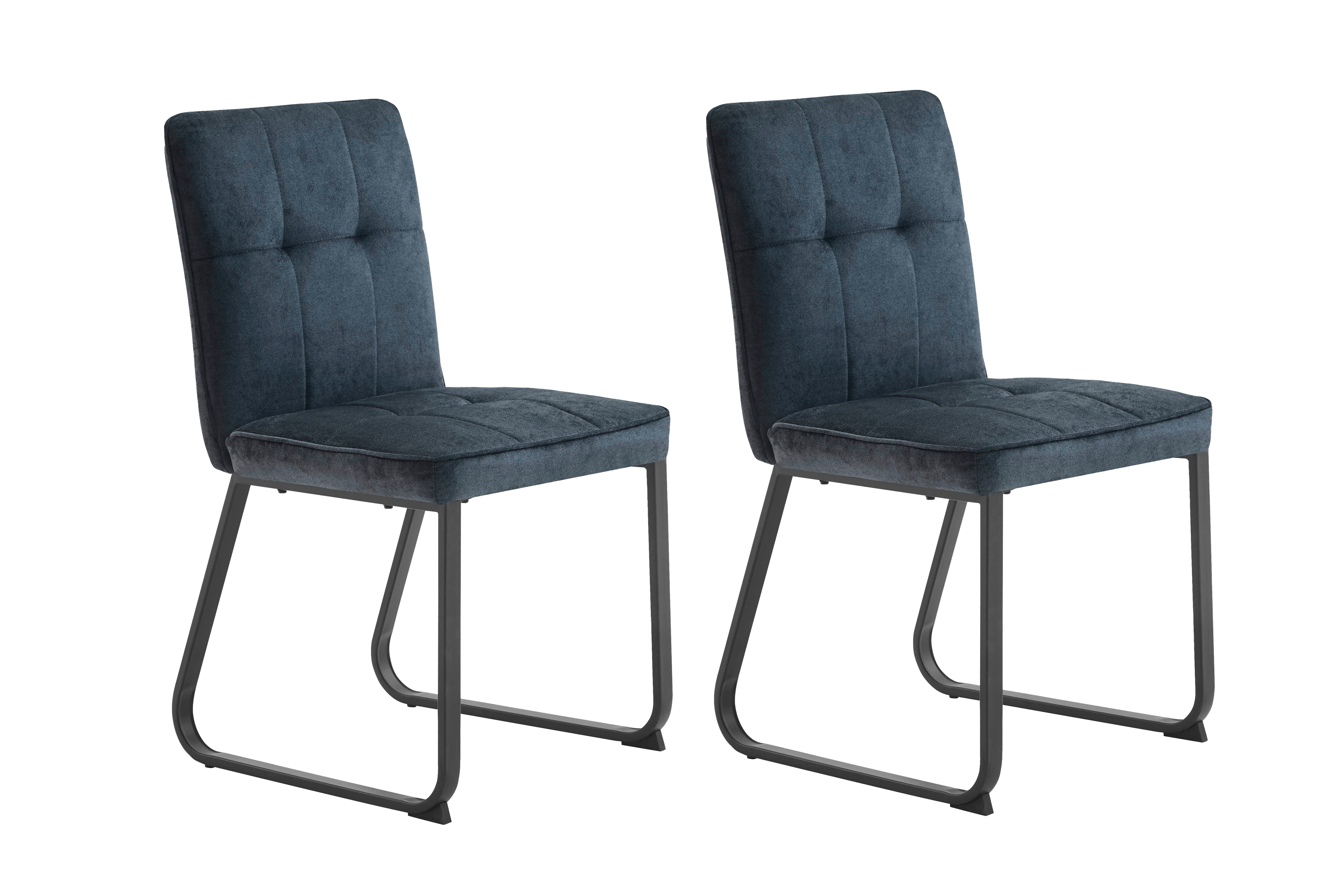 byLIVING Esszimmerstuhl TALEA, 2-er Set, Bezug dunkelgrau, Gestell schwarz - Bild 1