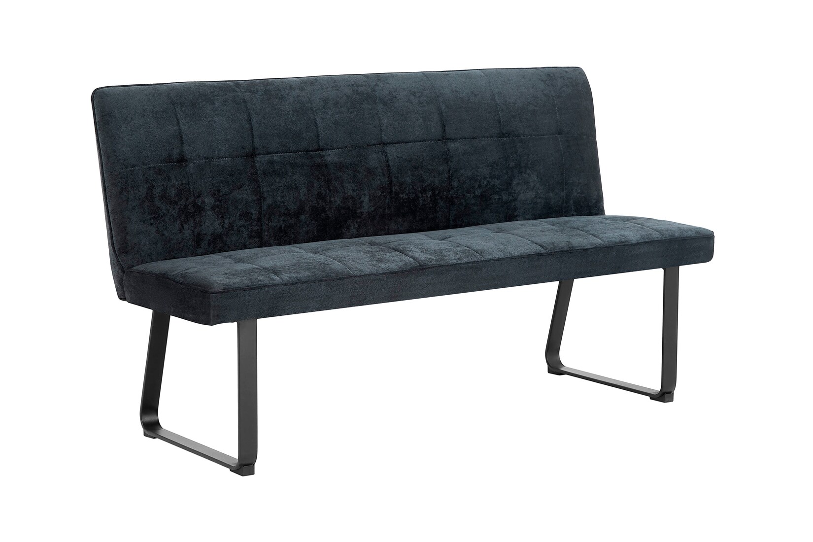 byLIVING Bank TALEA, Breite 160 cm, Bezug dunkelgrau, Gestell Metall schwarz | 04251942202816