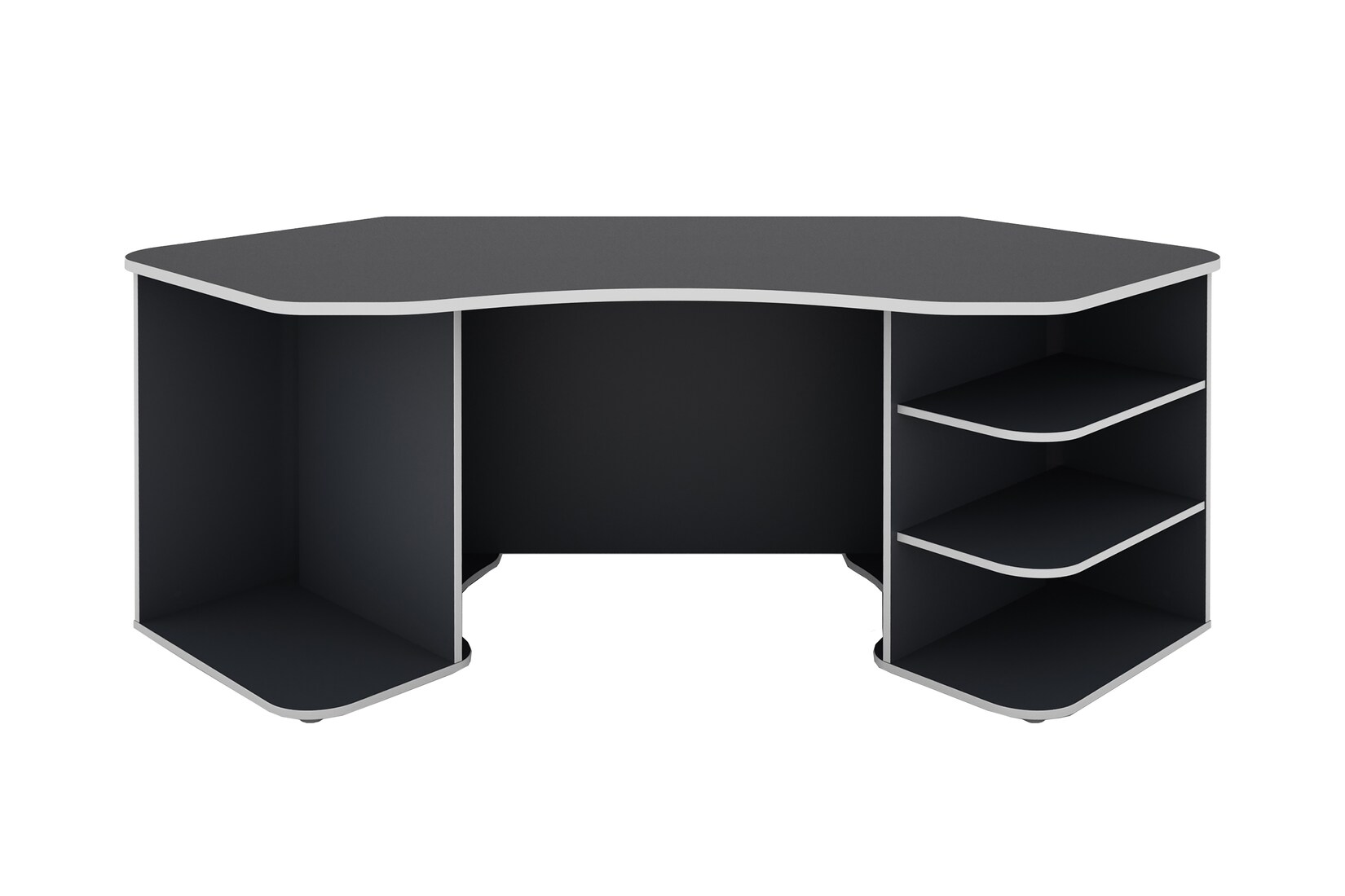 byLIVING Schreibtisch THANATOS, Breite 198 cm, weiß/anthrazit, XXL Tischplatte | 04251942206449