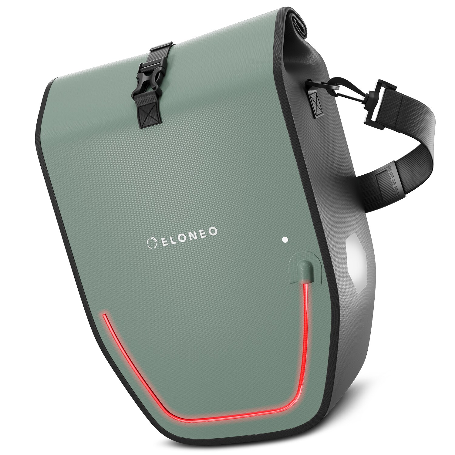 ELONEO Fahrradtaschen, wasserdicht mit LED, 20L, Mintgr&uuml;n - Bild 1