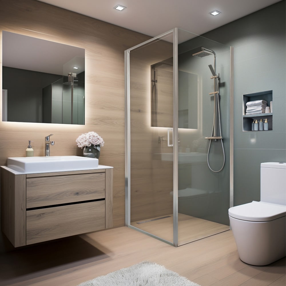 Home Deluxe Duschkabine LIVIA - 90 x 195 cm Chrom - Bild 1