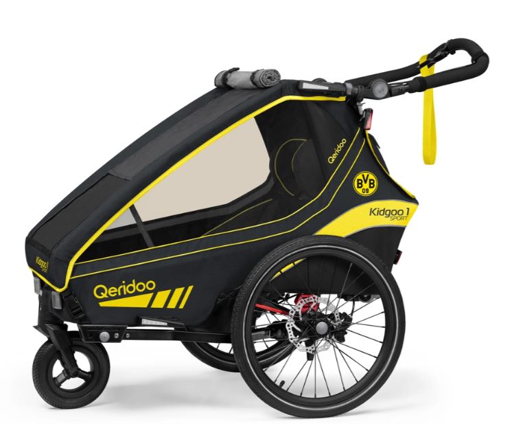 Qeridoo Fahrradanh&auml;nger Kidgoo 1 Sport Limited Edition BVB - Bild 1