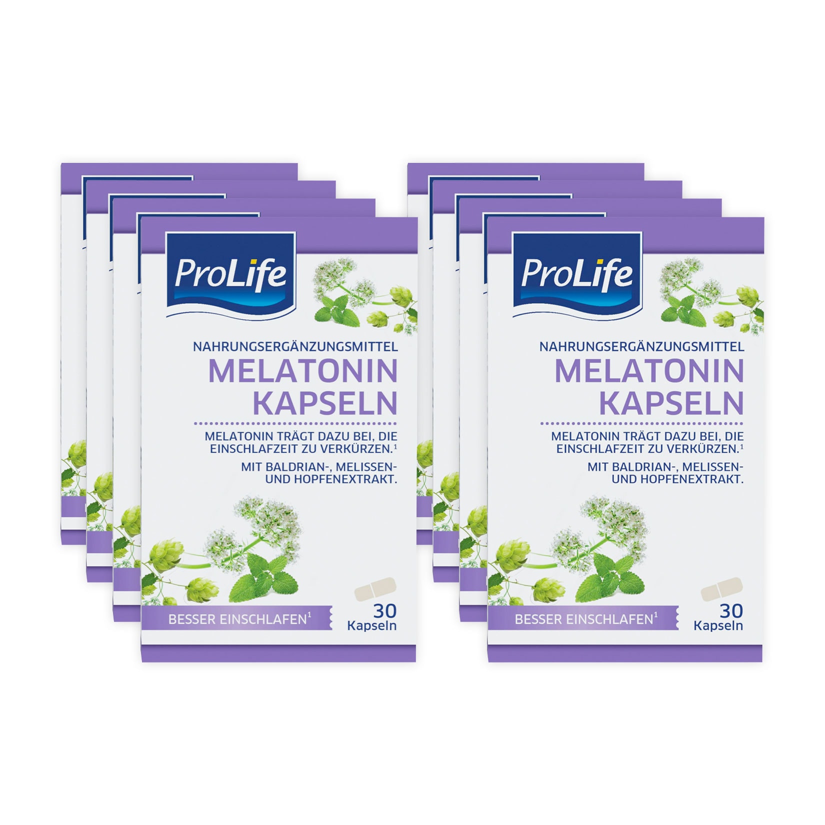 ProLife Melatonin Kapseln 13,65 g, 8er Pack - Bild 1