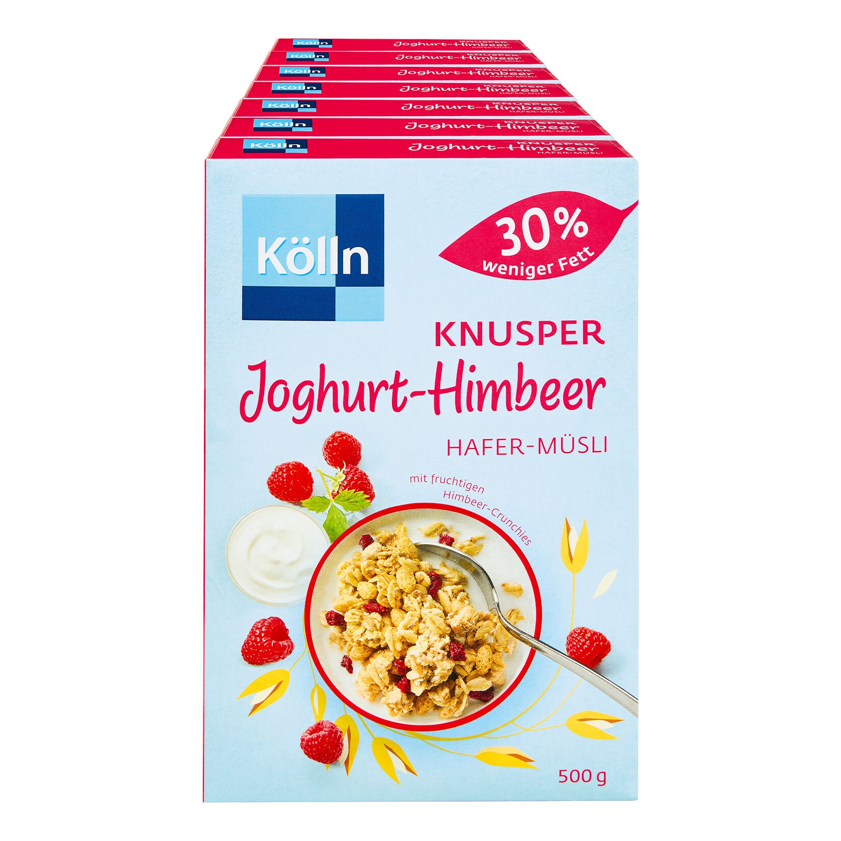 K&ouml;lln Knusper Joghurt Himbeer M&uuml;sli 500 g, 7er Pack - Bild 1