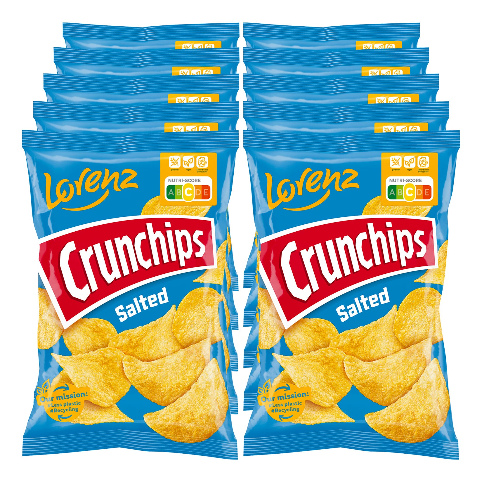 Lorenz Crunchips Salted 150 g, 10er Pack - Bild 1