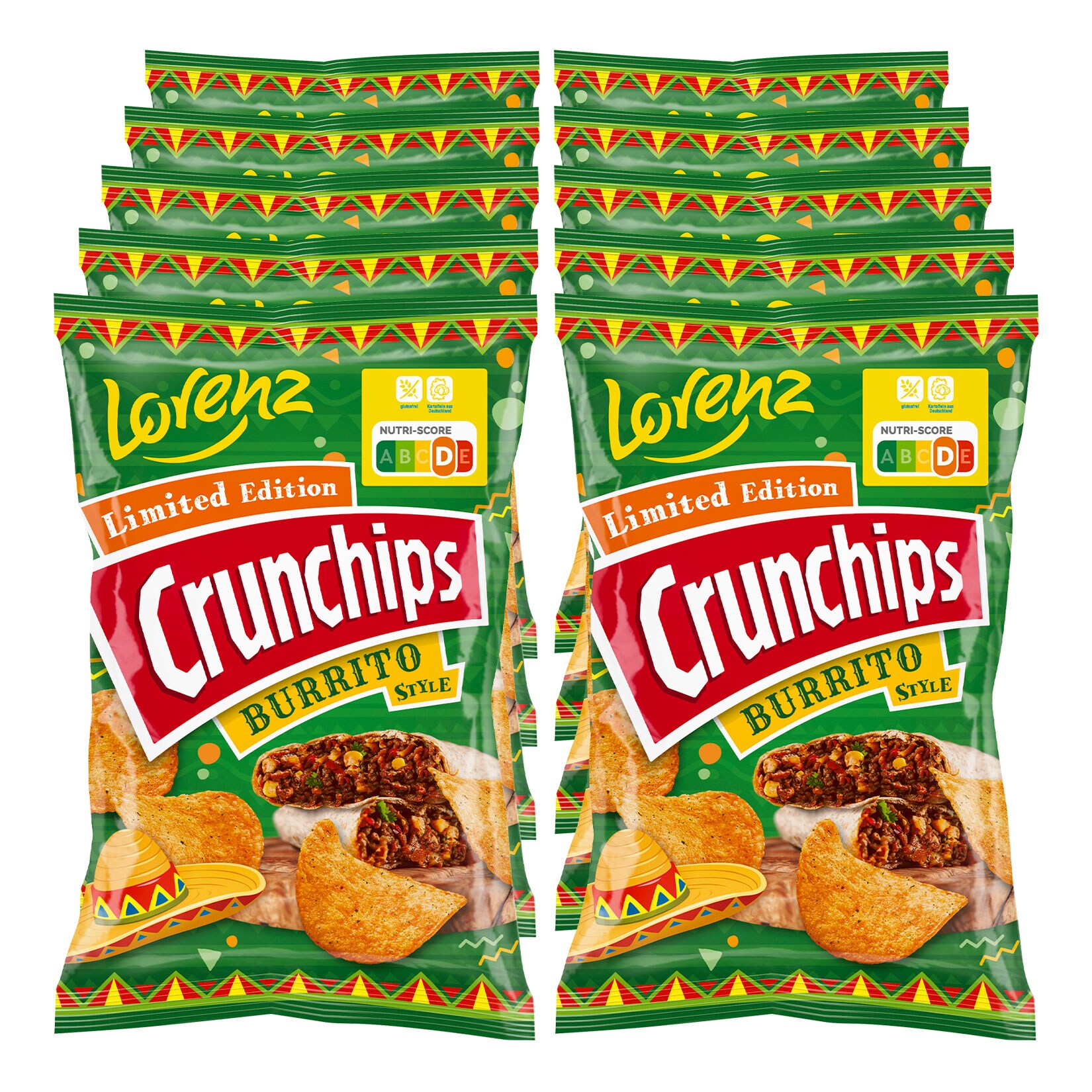 Lorenz Crunchips Burrito 130 g, 10er Pack - Bild 1