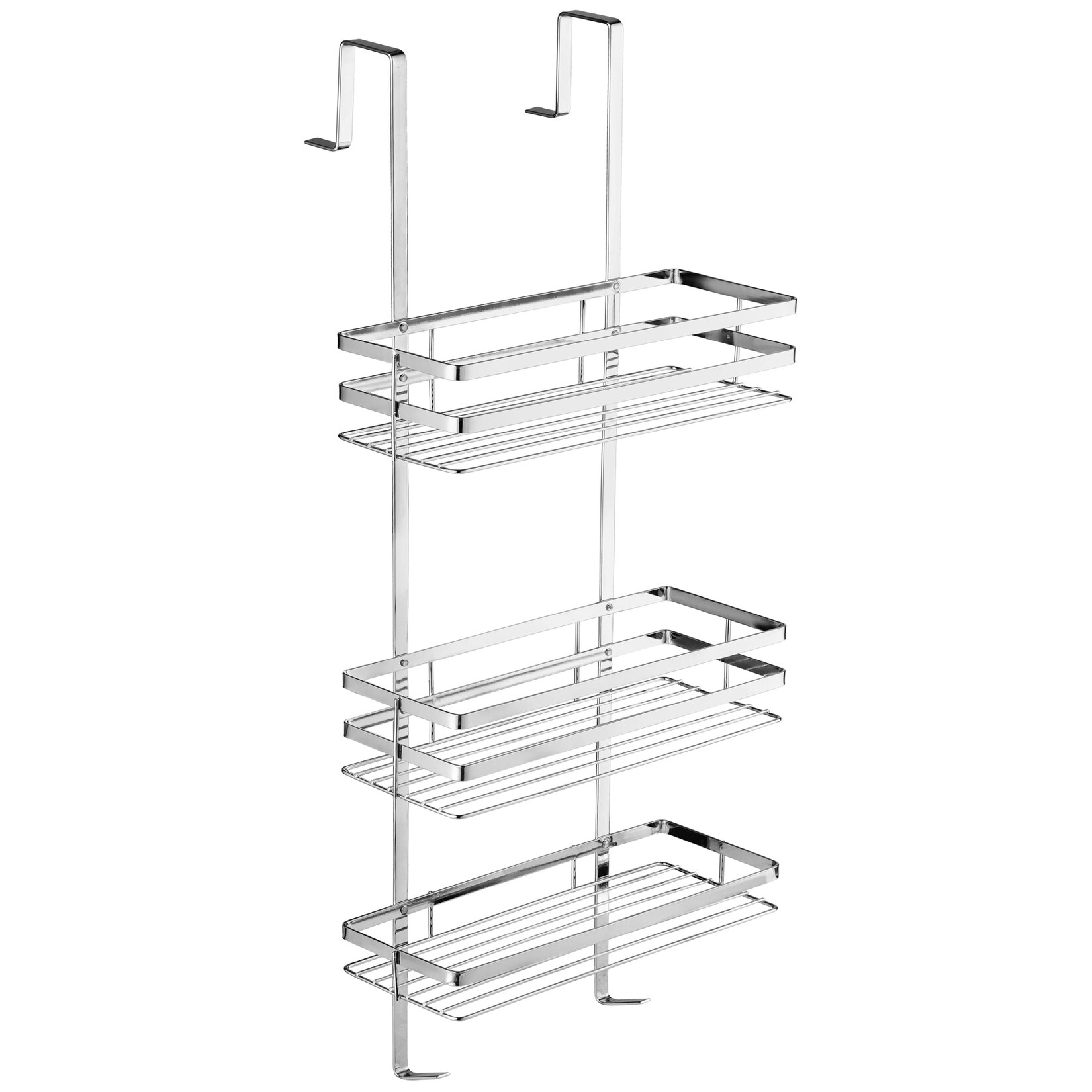 tectake® Duschablage, aus rostfreiem Edelstahl, mit 3 Ablagen, 30 x 21 x 80 cm | 04260182875162