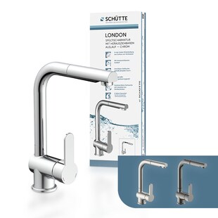 LONDON Spültischarmatur, Edelstahloptik, mit herausziehbarem Auslauf - Bild 1