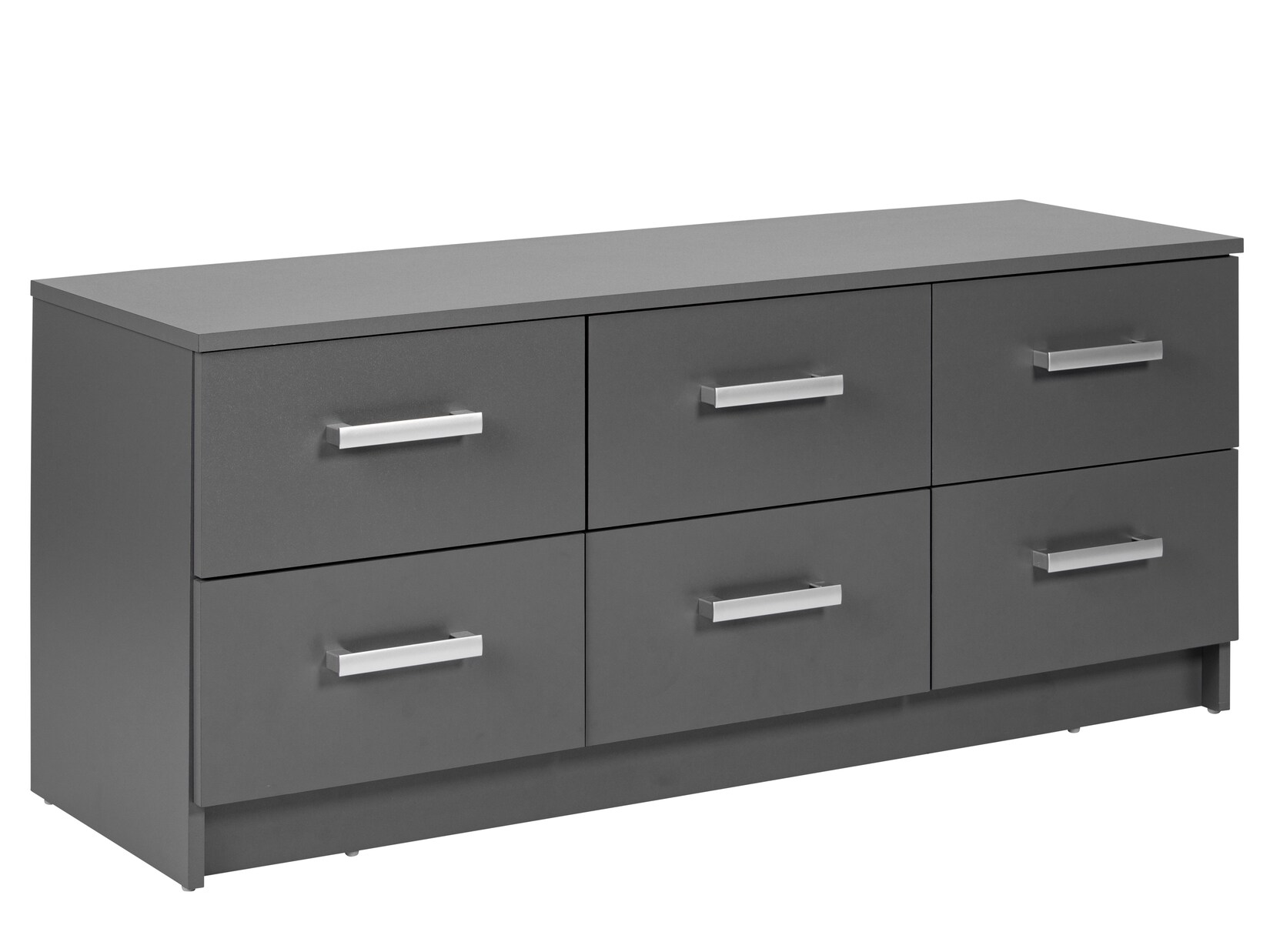 Inter Link Kommode Lowboard Elenzio 6 Schubladen grau | 04010340187312
